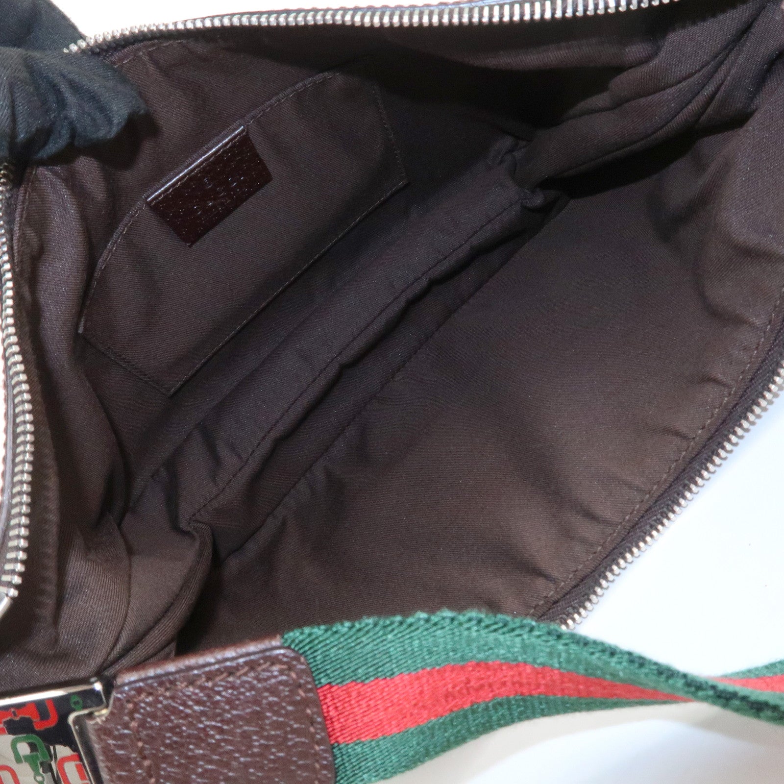 GUCCI Sherry Line GG Canvas Leather Shoulder Bag Beige 145812