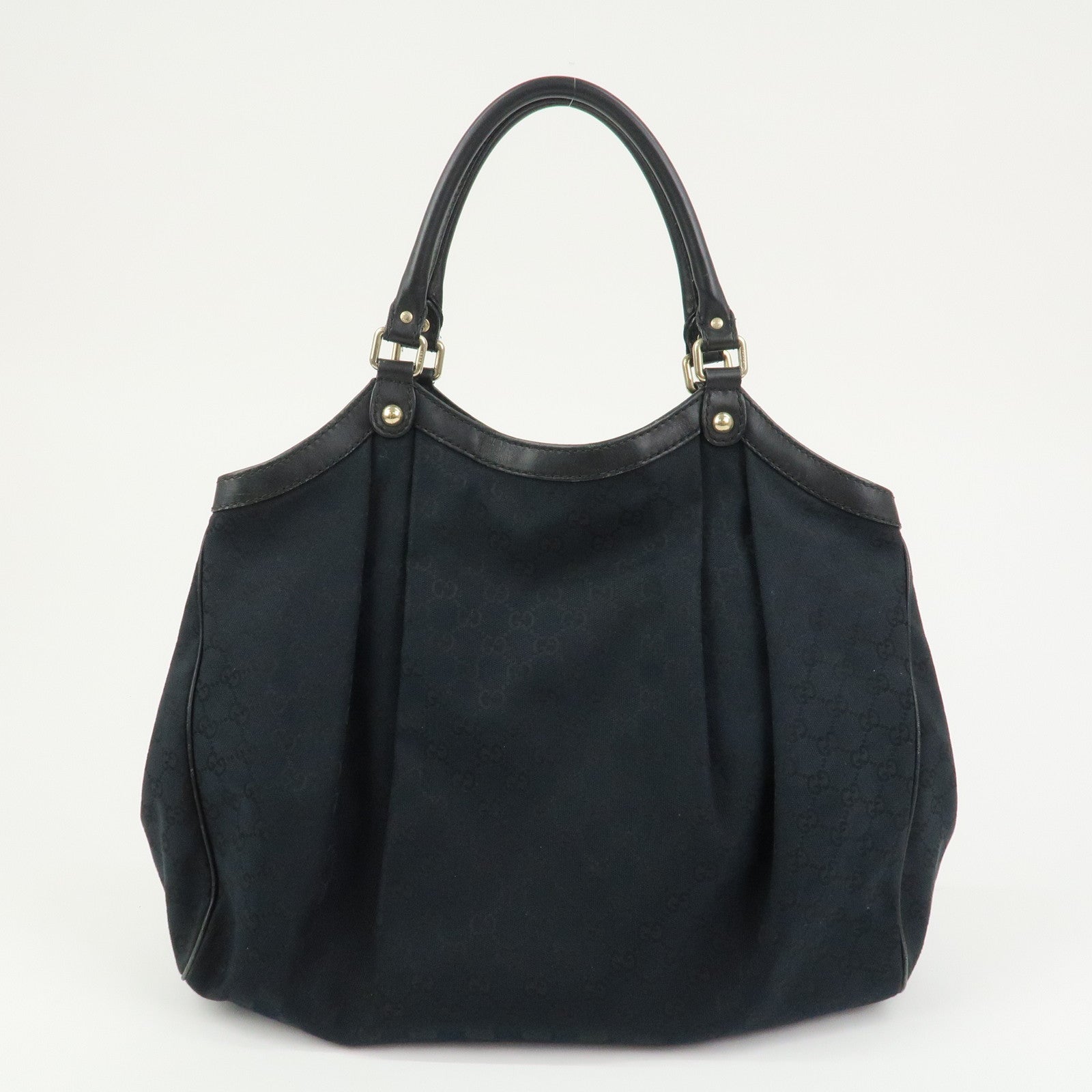 GUCCI Sukey Interlocking G GG Canvas Leather Shoulder Bag 211943
