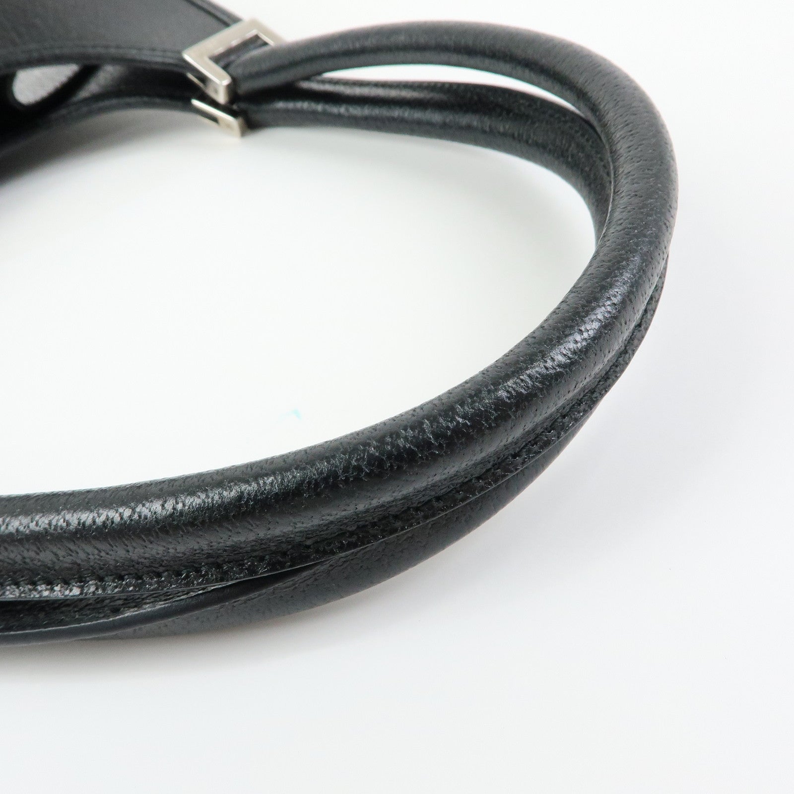 GUCCI Jackie Leather Shoulder Bag Hand Bag Black 002.1067