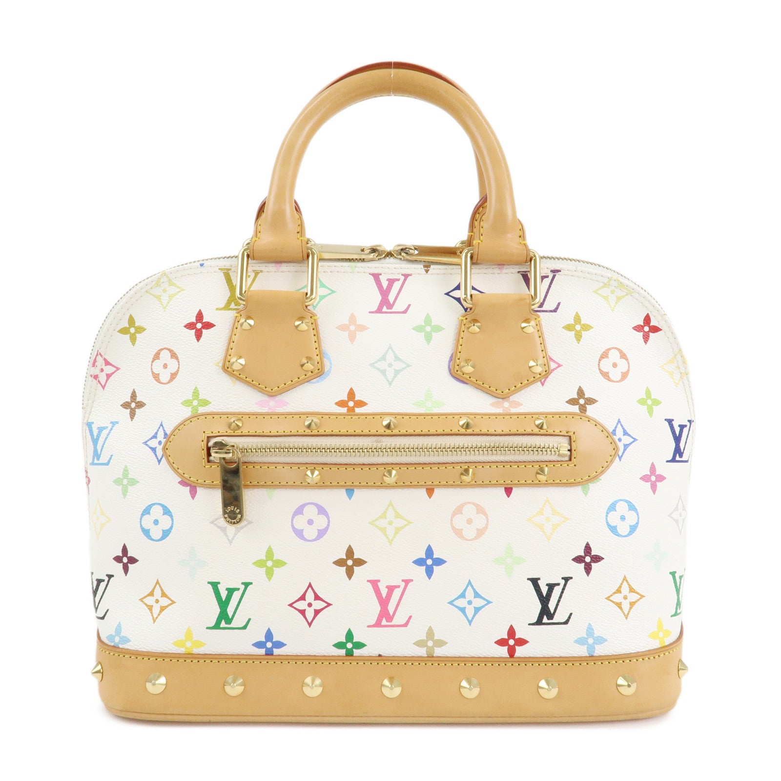 Louis Vuitton Monogram Multicolor Alma Hand Bag Blanc M92647 Used