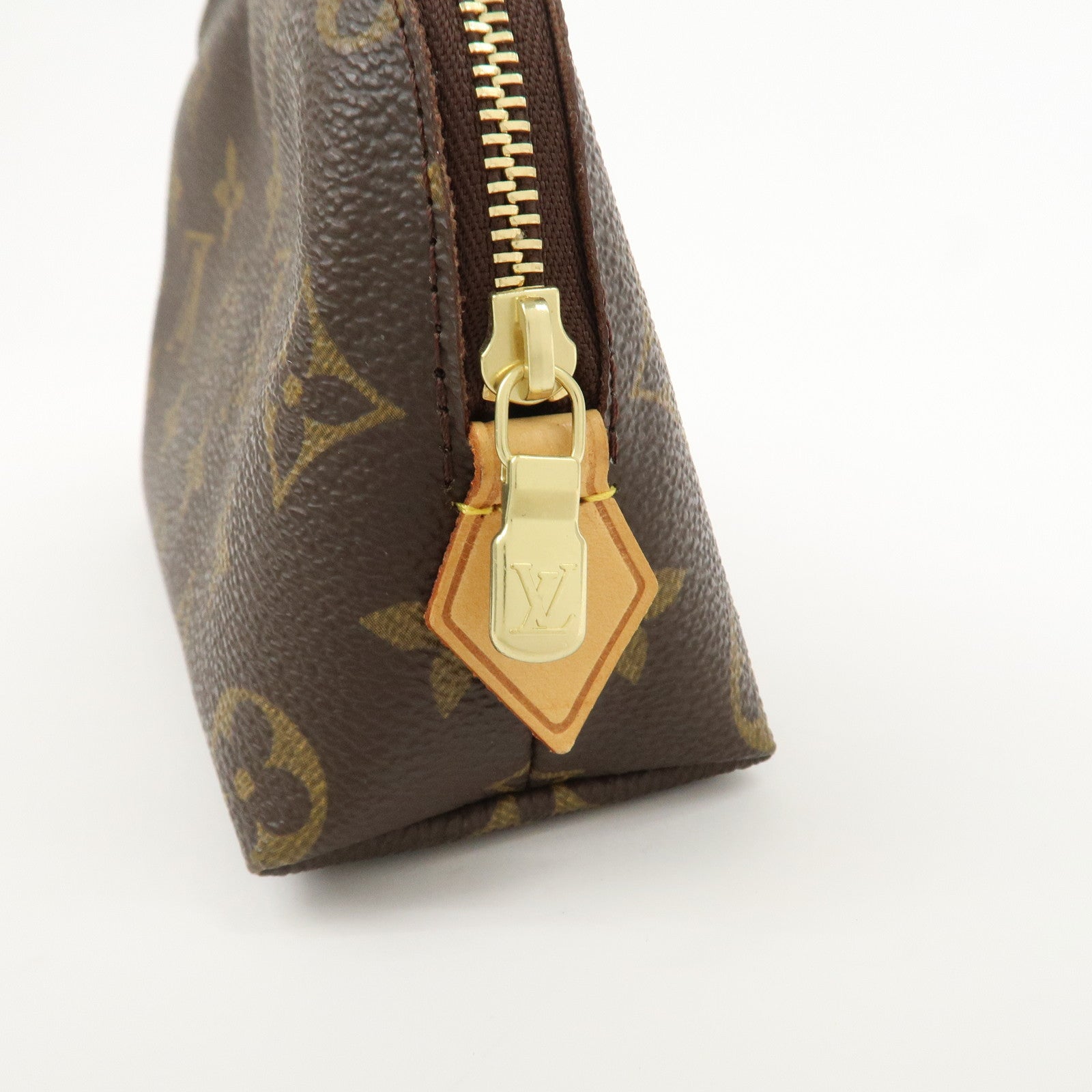 Louis Vuitton Monogram Canvas Pochette Cosmetic Pouch Brown M47515