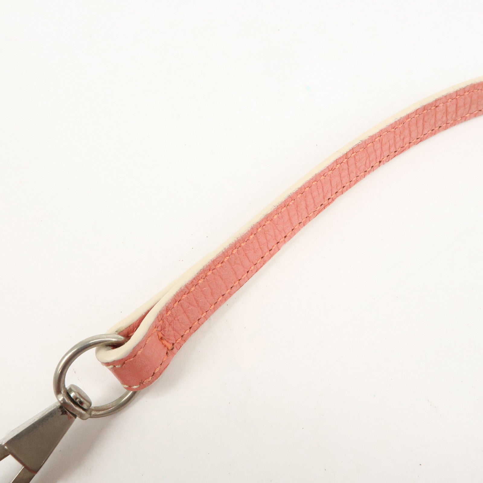 LOEWE Leather Shoulder Bag Hand Bag Pink Silver Hardware