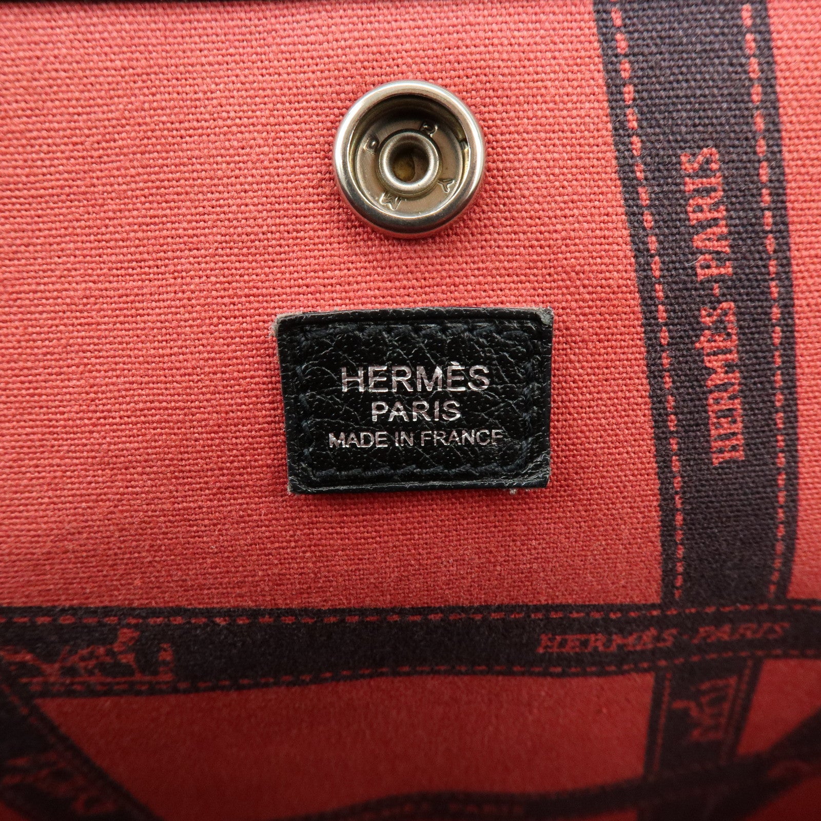 HERMES Toile H Garden Party PM Tote Bag Christmas Limited Black