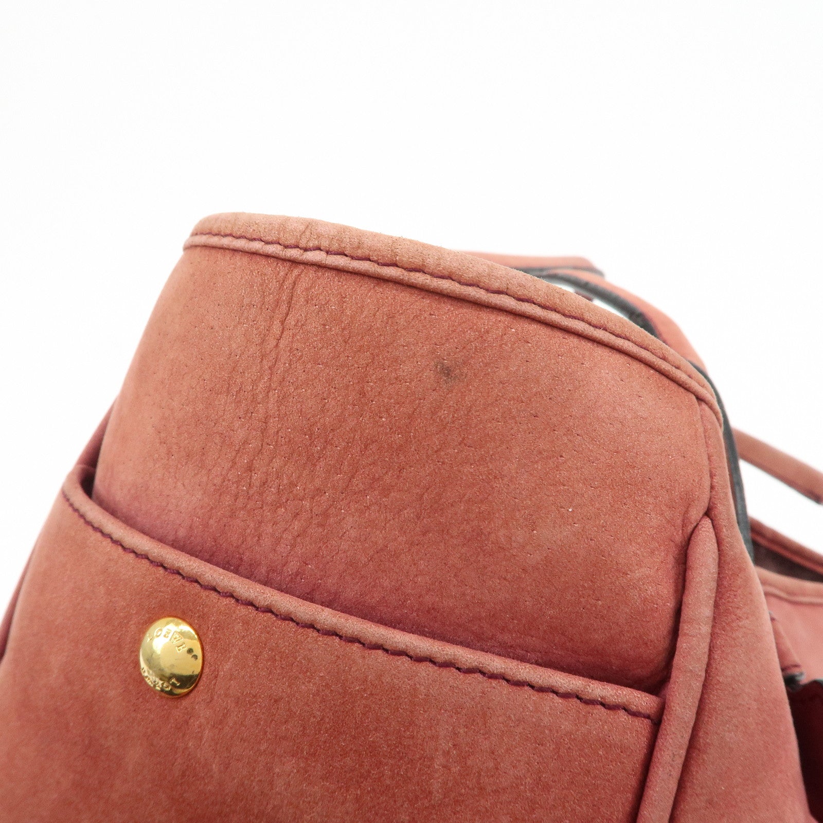 LOEWE Heritage Suede Tote Bag Shoulder Bag Brown