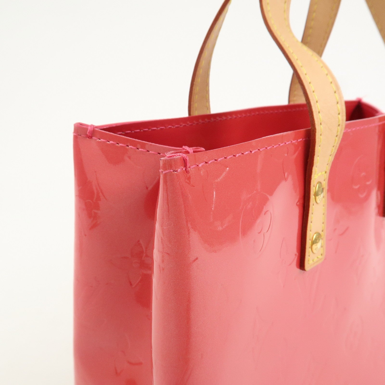 Louis Vuitton Monogram Vernis Lead PM Hand Bag Framboise M9132F