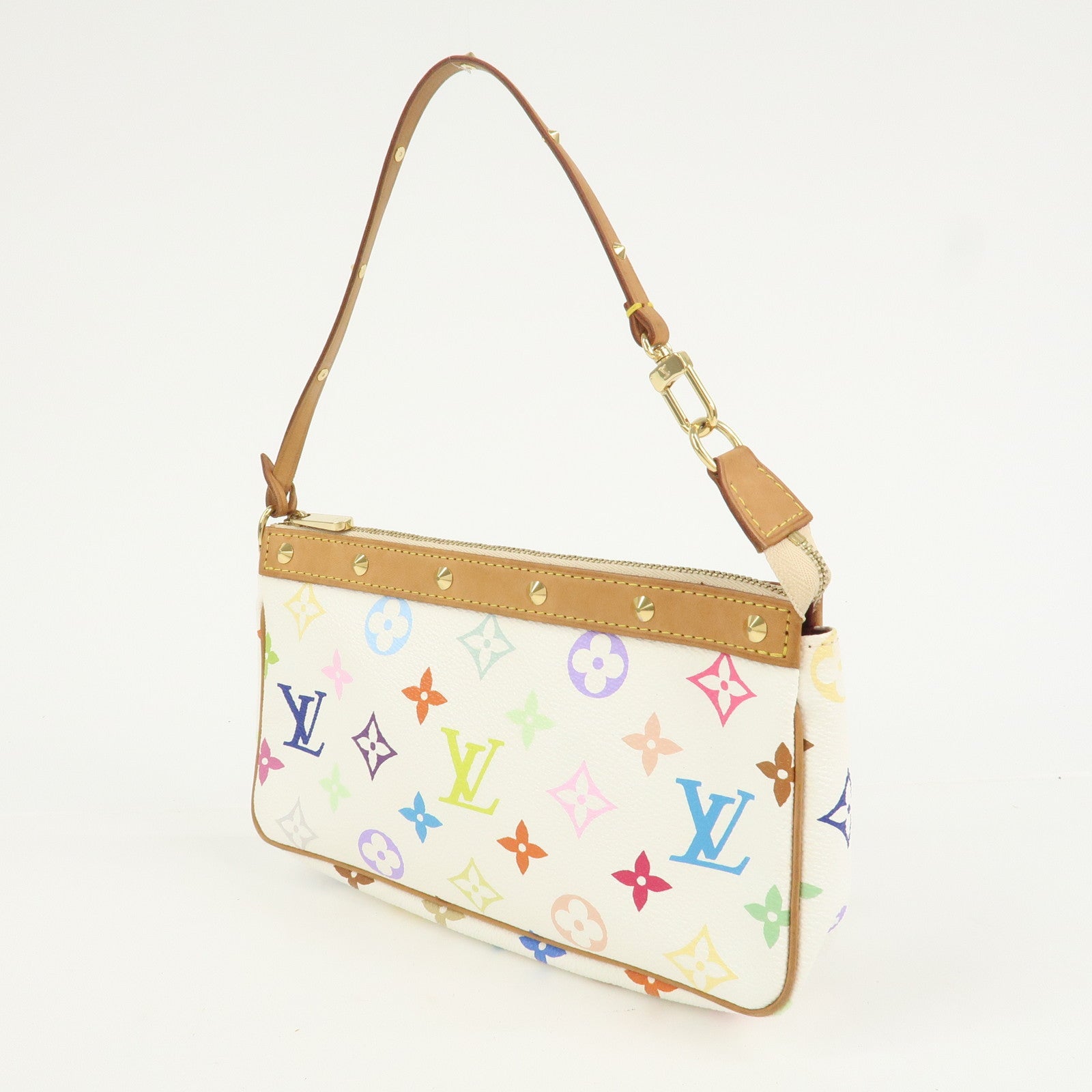Louis Vuitton Monogram Multicolor Pochette Accessoires Blanc M92649