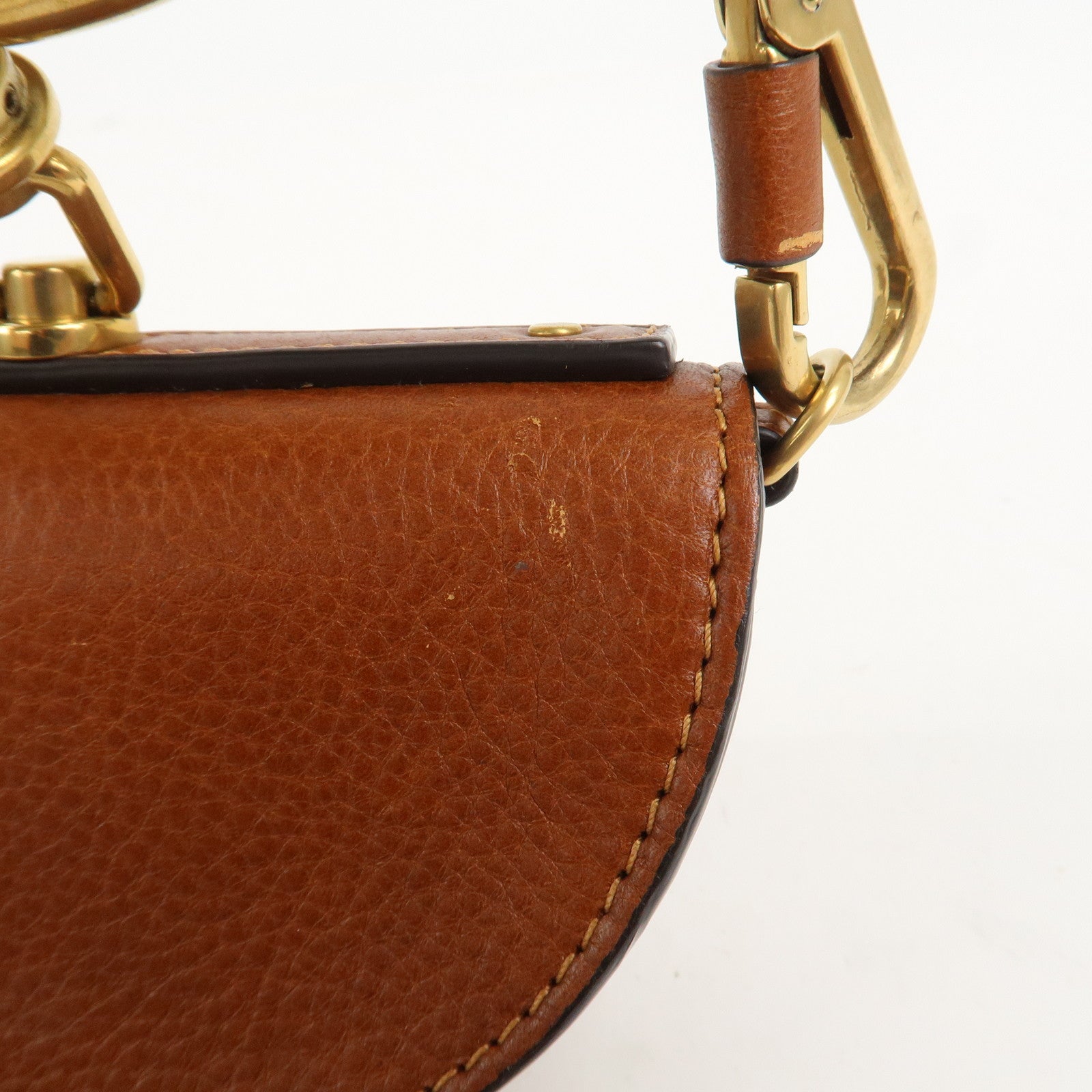 Chloe Alphabet Nile Minaudier Calf Leather 2Way Bag Shoulder Bag