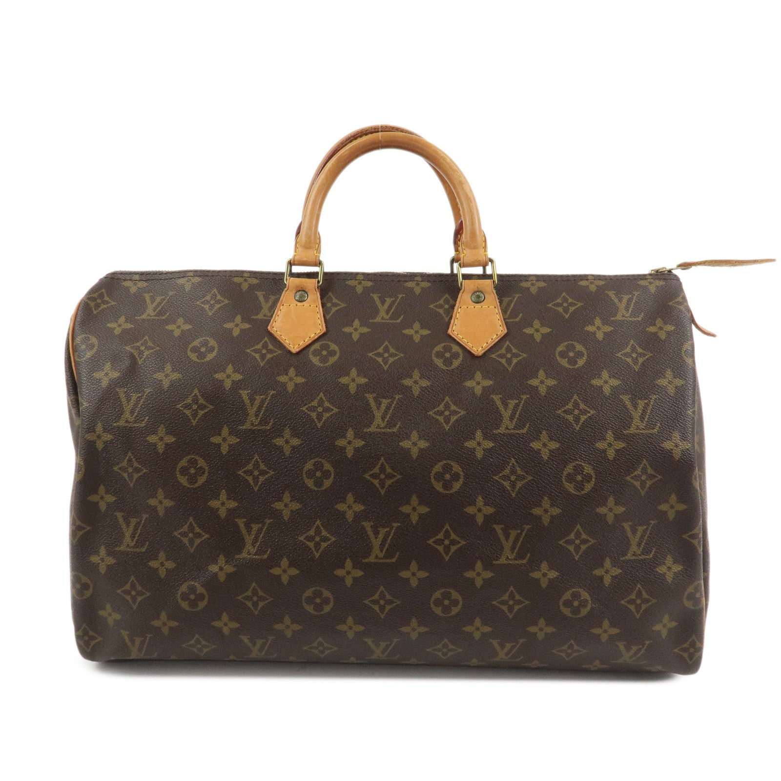 Louis Vuitton Monogram Speedy 40 Hand Bag Boston Bag Brown M41522