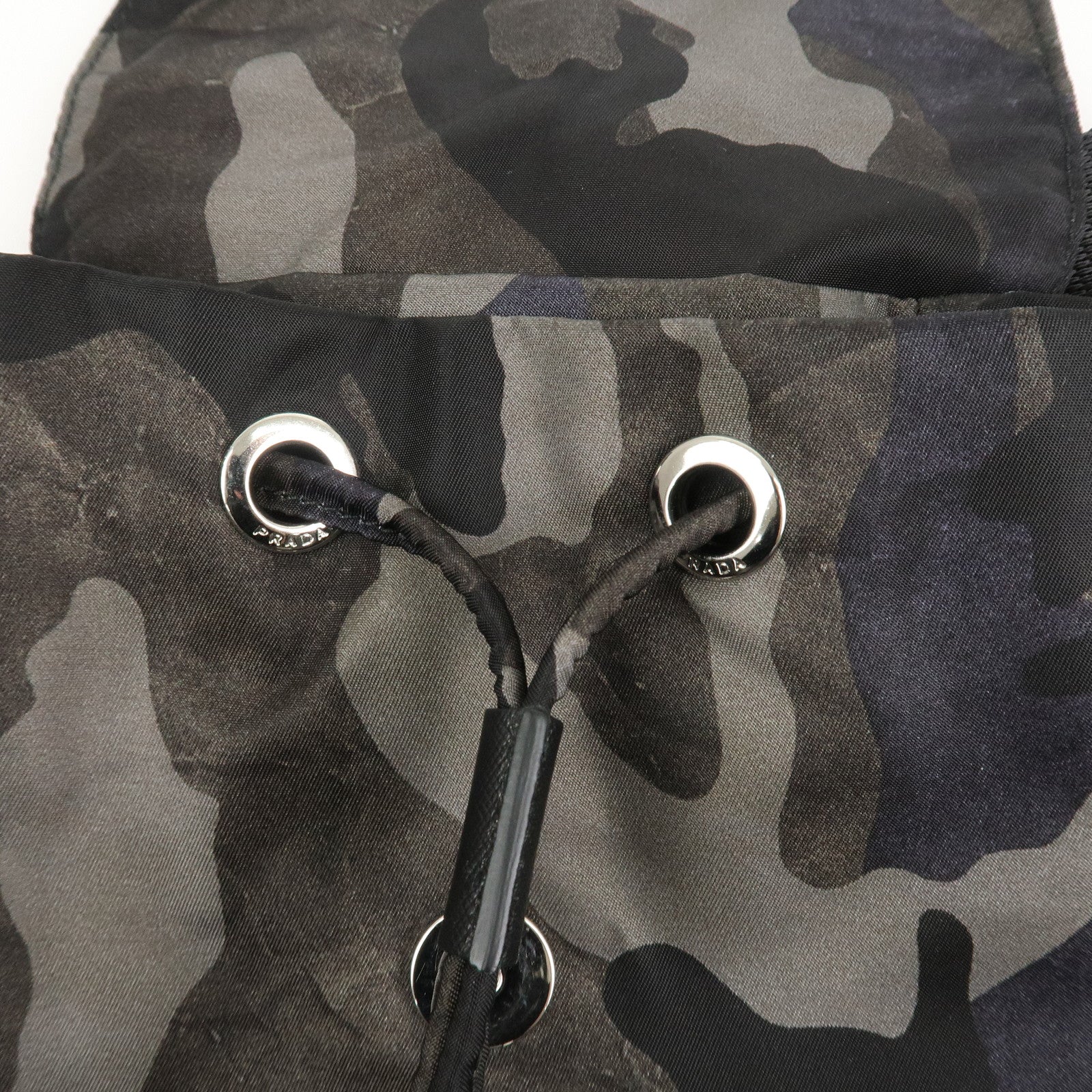 PRADA Triangle Logo Nylon Camouflage Backpack Ruck Sack BZ0032