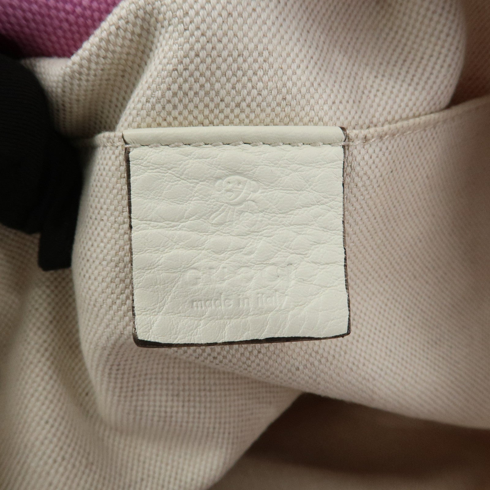 GUCCI Children's Canvas Leather Tote Bag Hand Bag Pink Ivory 284721 Used