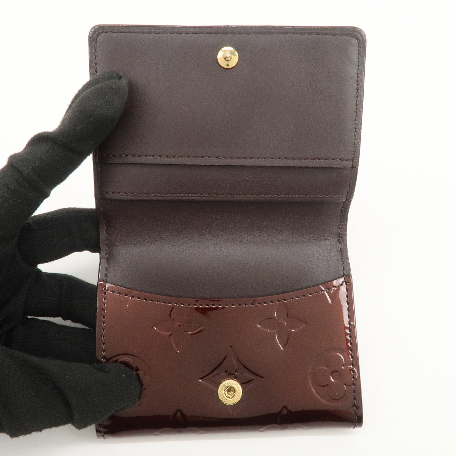 Louis Vuitton Monogram Vernis Leather Ludlow Coin Card Case M93519