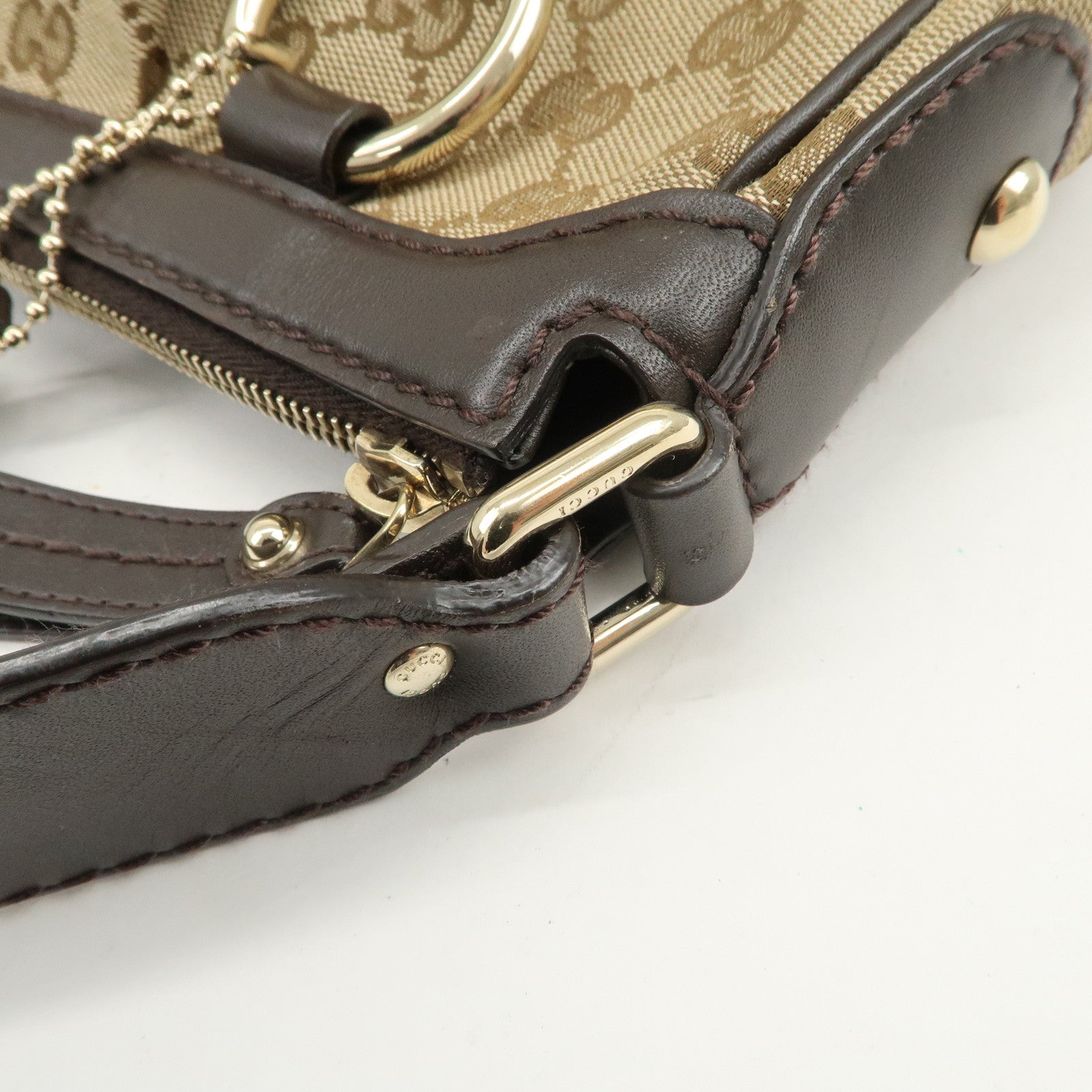 GUCCI Sukey Interlocking G GG Canvas Leather Shoulder Bag 362726