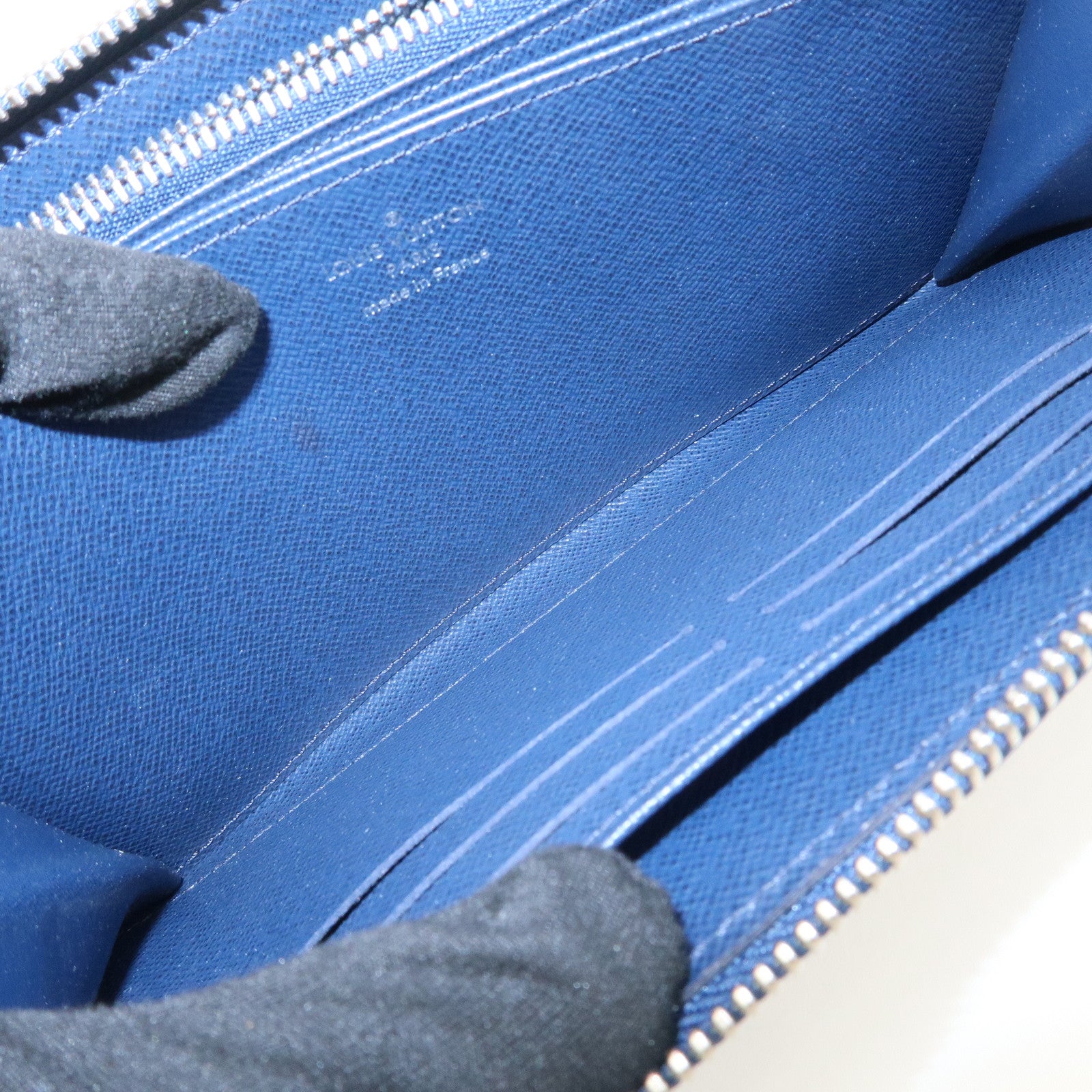 Louis Vuitton Epi leather Zippy Long Wallet Andigo Blue M61873 Used