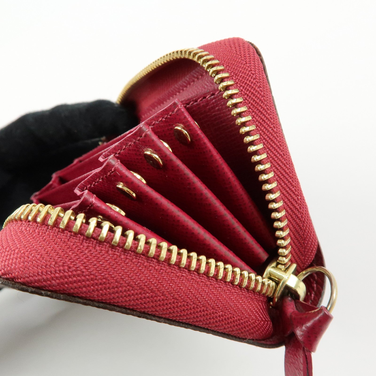 Louis Vuitton Monogram Multicartes Card Case Brown Fuchsia M61299