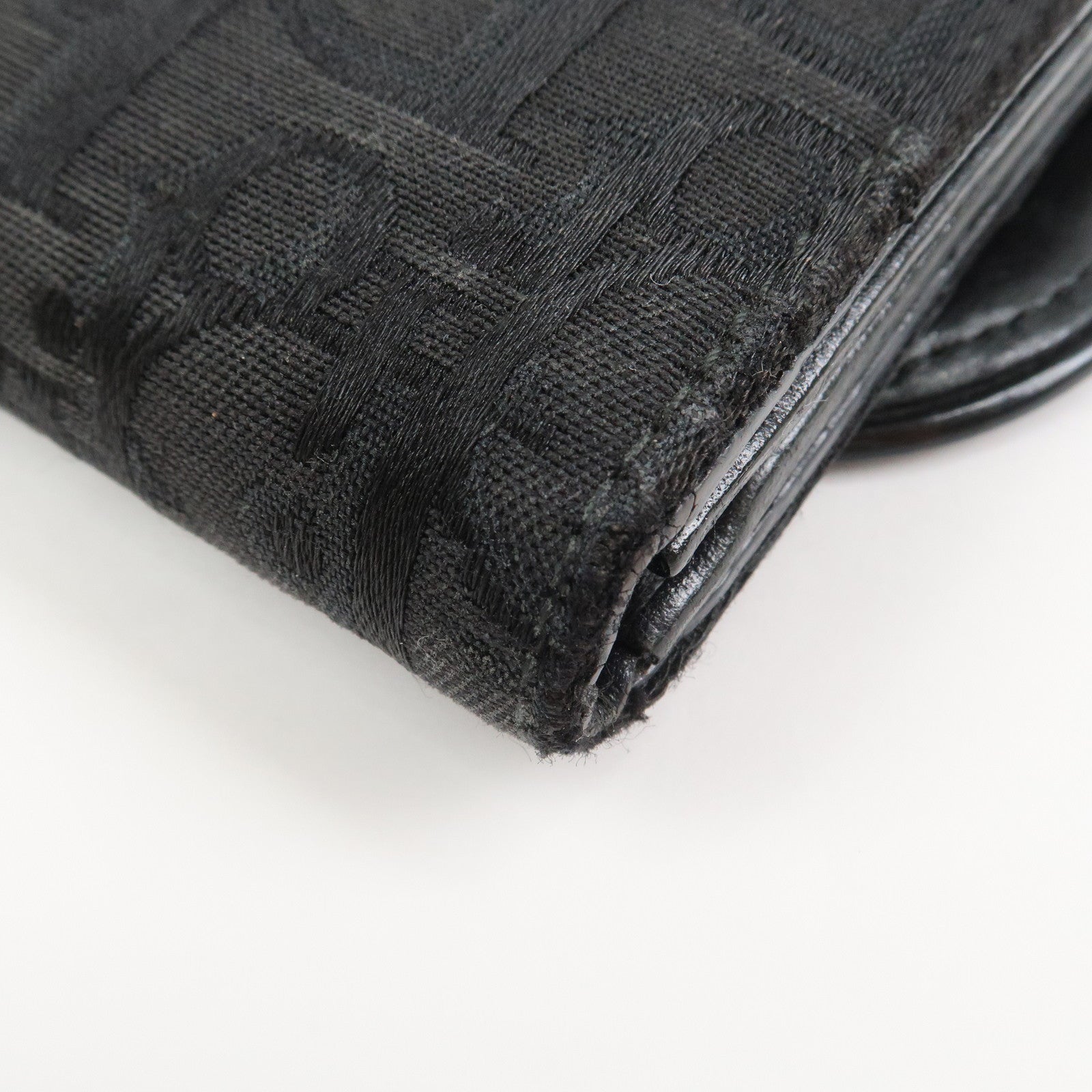 Christian Dior Trotter Canvas Patent Leather Saddle Wallet Black