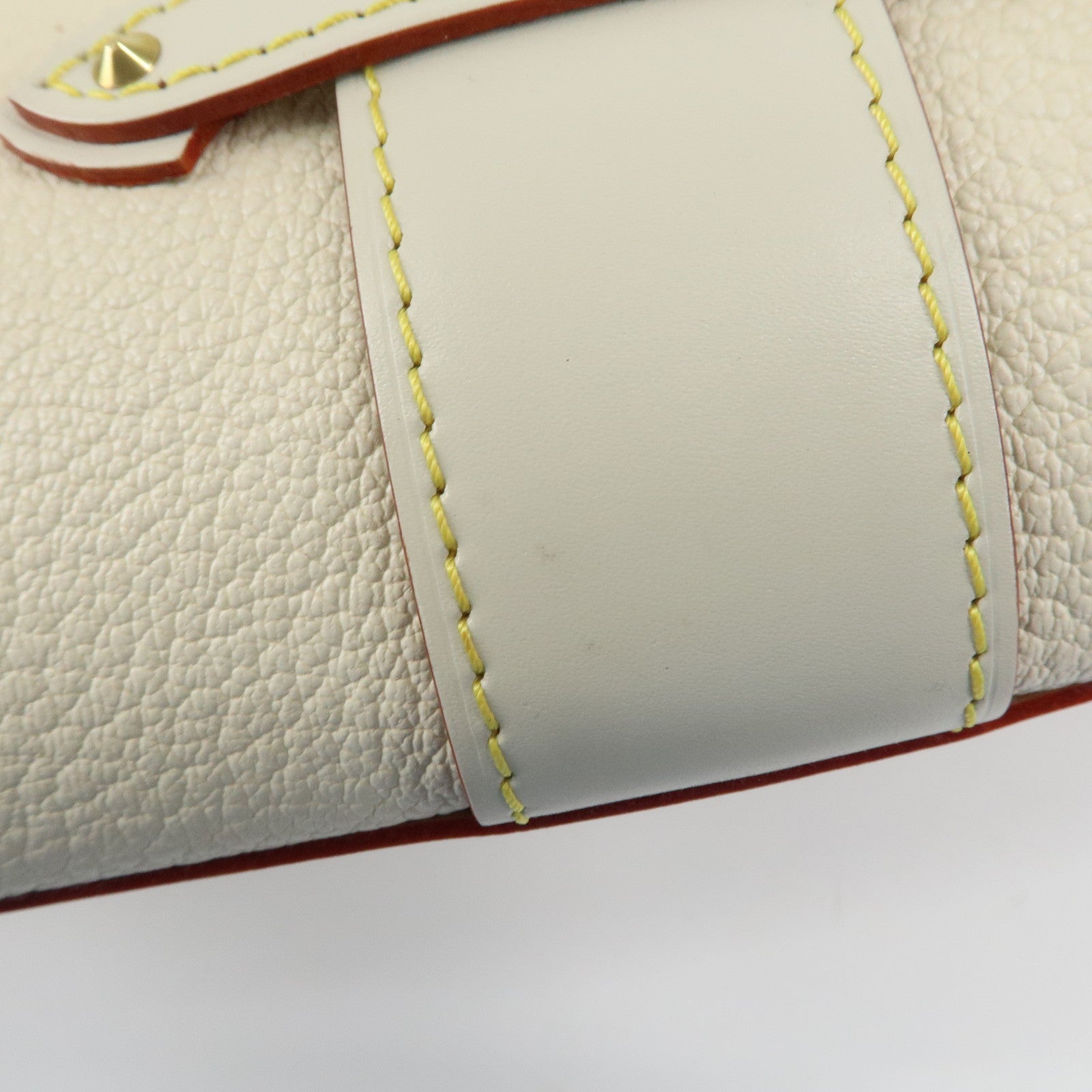 Louis Vuitton Suhari Leather PM Blanc Ivory Gold Hardware M91811 Used