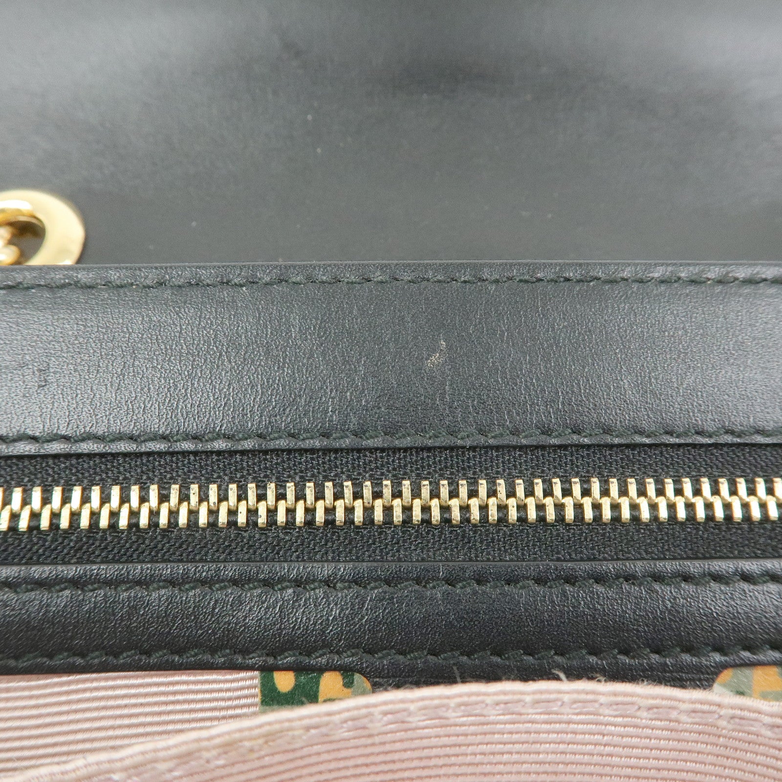 GUCCI Raja Horsebit Interlocking G Chain Shoulder Bag Black 537241