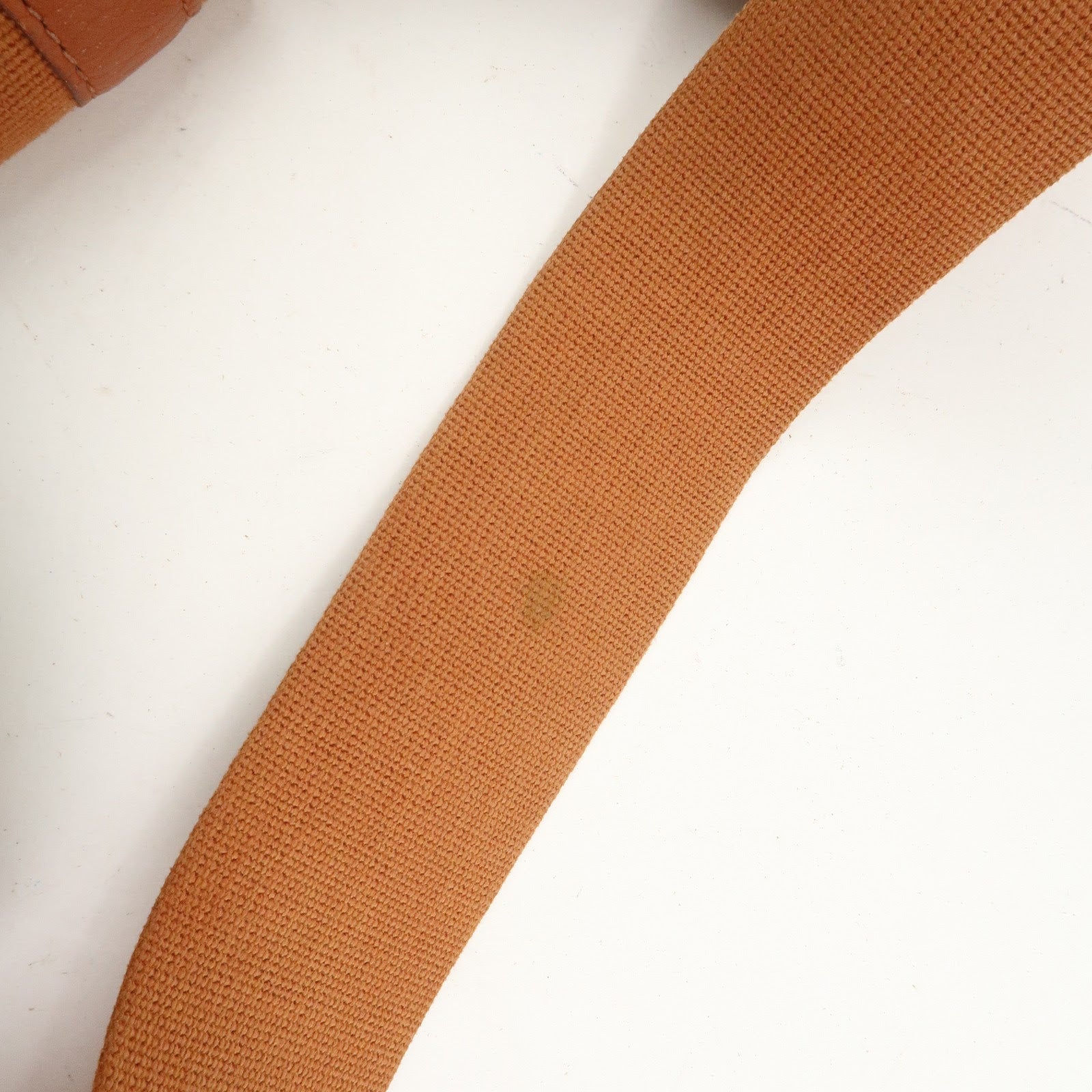 HERMES Toile Ash Leather □B Stamped Sac Shoulder Bag Brown