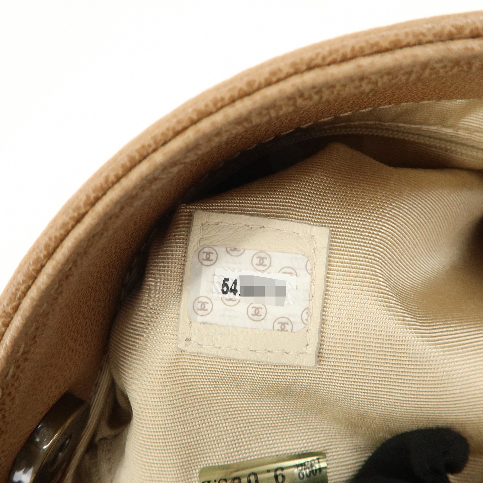 CHANEL COCO Mark Caviarskin Leather Shoulder Bag Tote Bag Brown Used