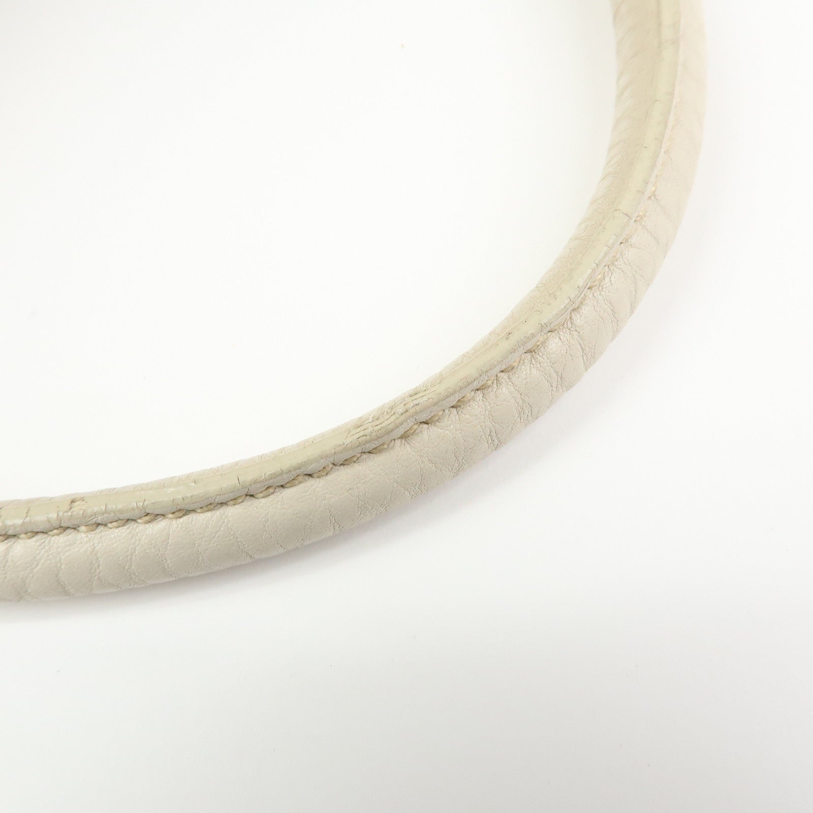 PRADA Vitello Daino Leather Hand Bag Ivory BL0804