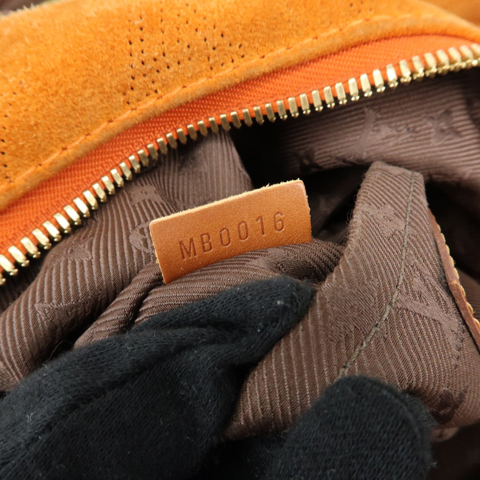Louis Vuitton Monogram Onata GM Suede Shoulder Bag Orange M95119