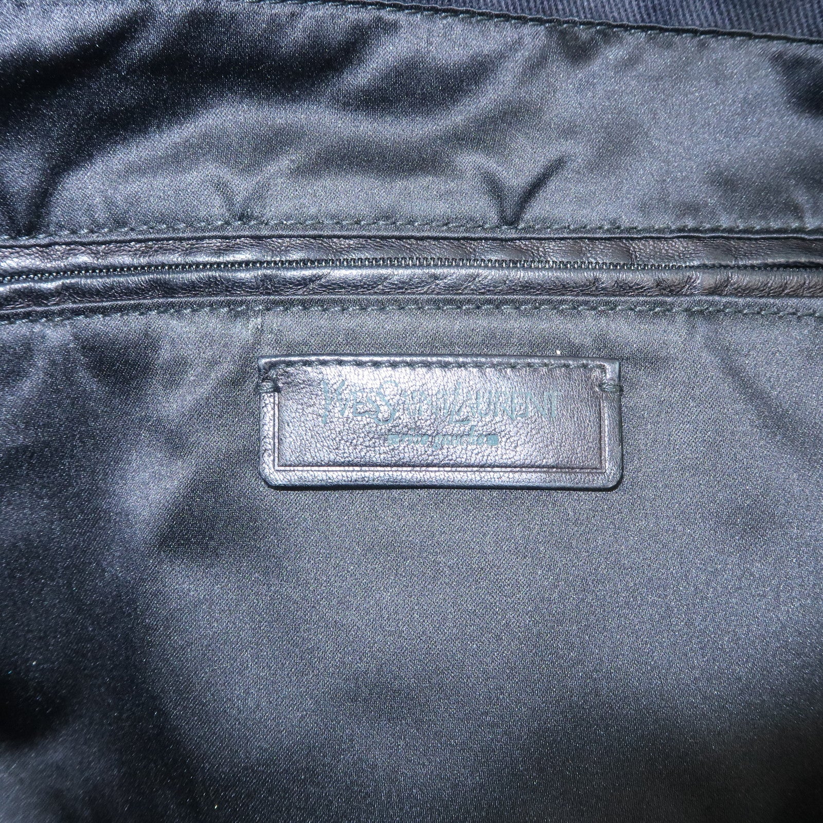 Saint Laurent Kahala Canvas Leather Tote bag Shoulder Bag Black Used