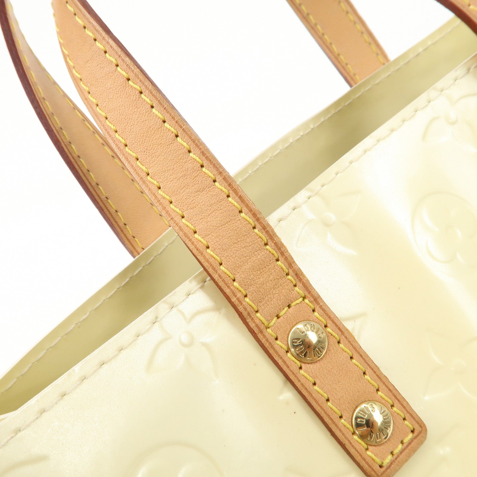 Louis Vuitton Monogram Vernis Lead PM Hand Bag Perle M91336 Used