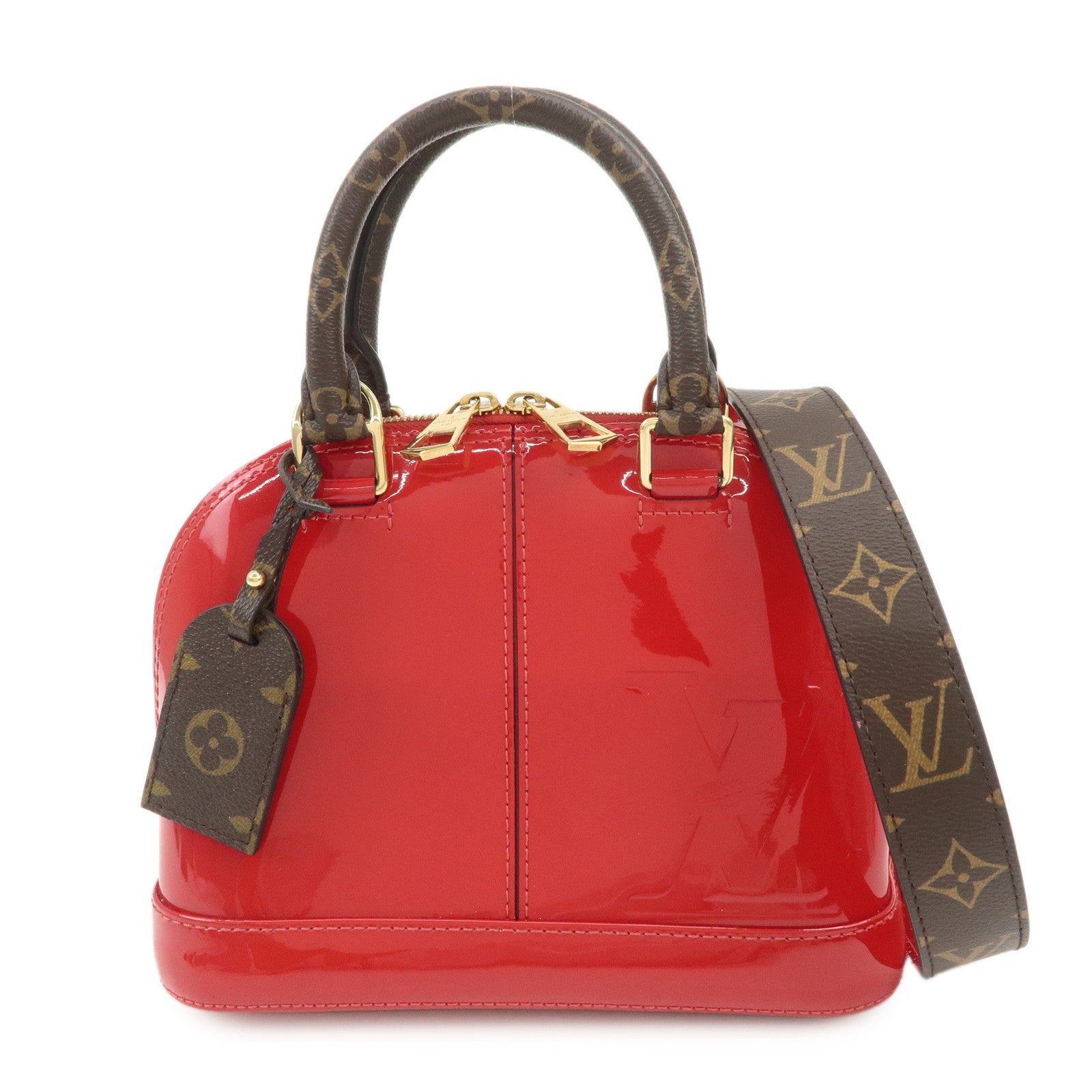 Louis Vuitton Vernis Alma BB Miroir 2Way Bag Hand Bag M52498