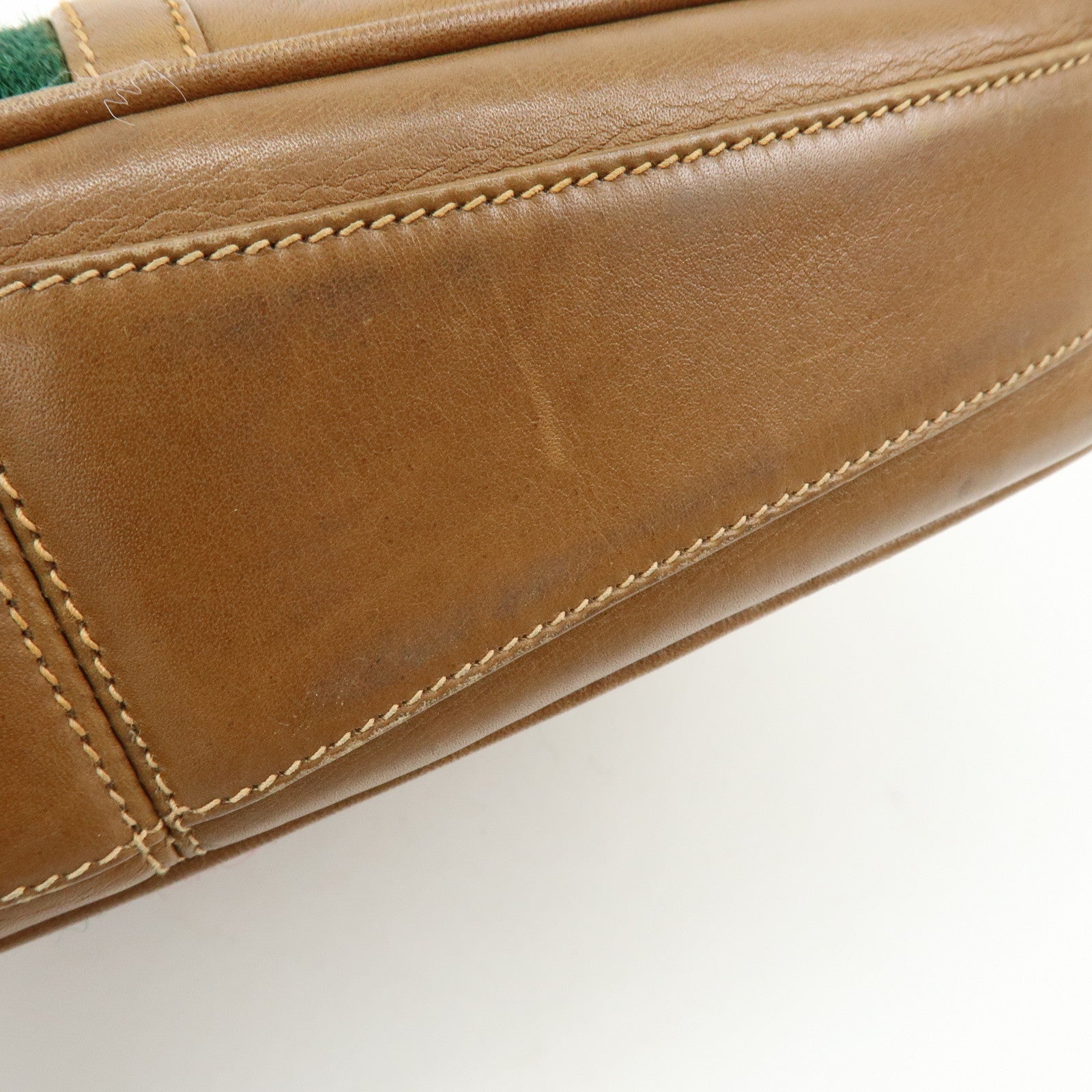 GUCCI Old GUCCI Sherry Leather Hand Bag Shoulder Bag Brown