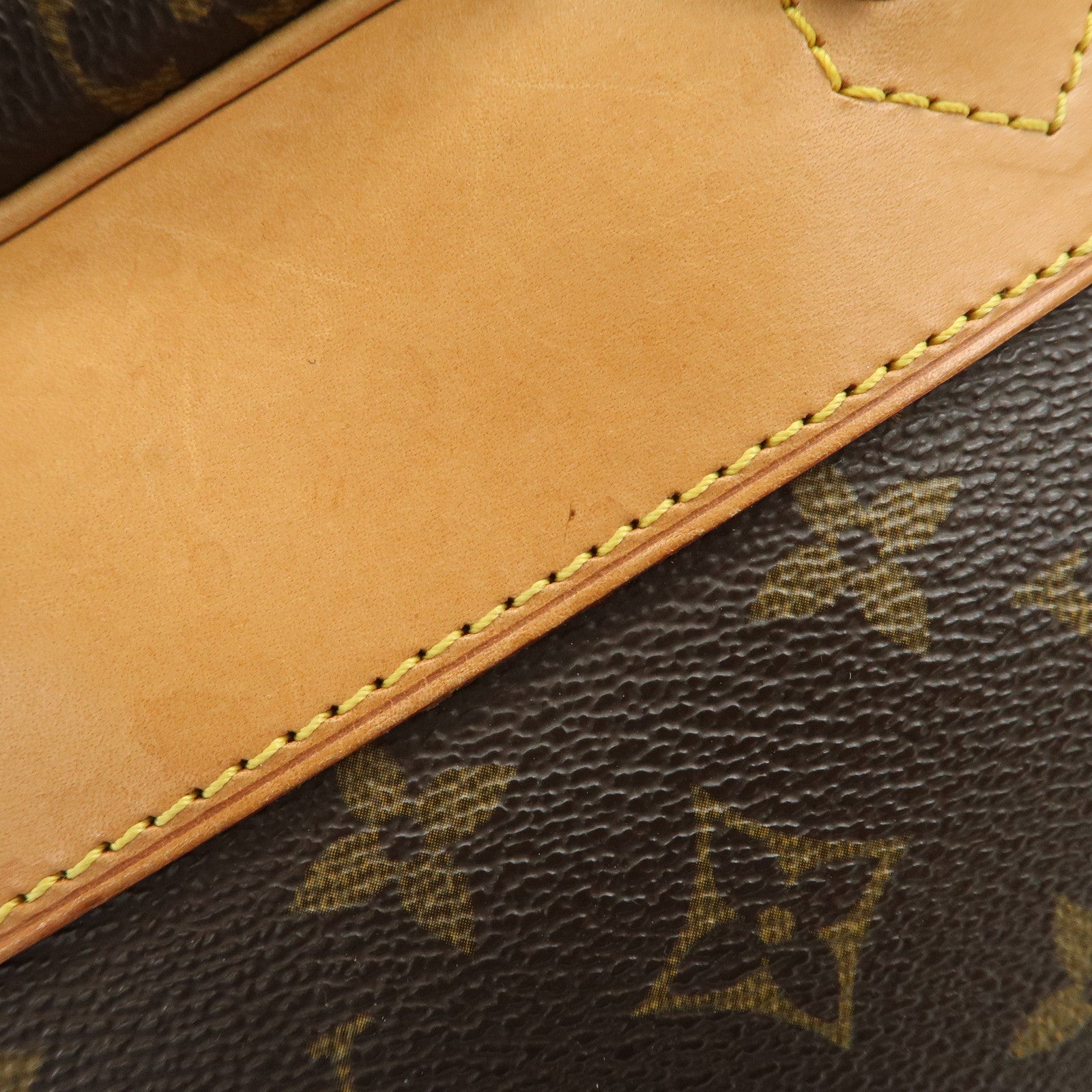 Louis Vuitton Monogram Deauville Hand Bag Brown M47270 Used