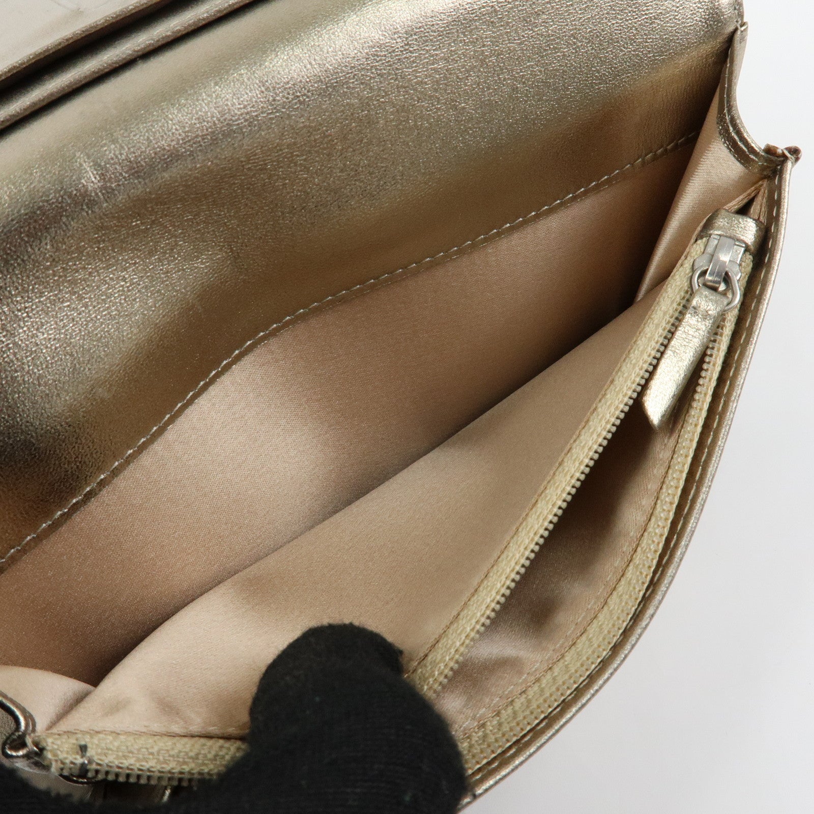 CHANEL New Travel Line Nylon Jacquard Long Wallet Gold