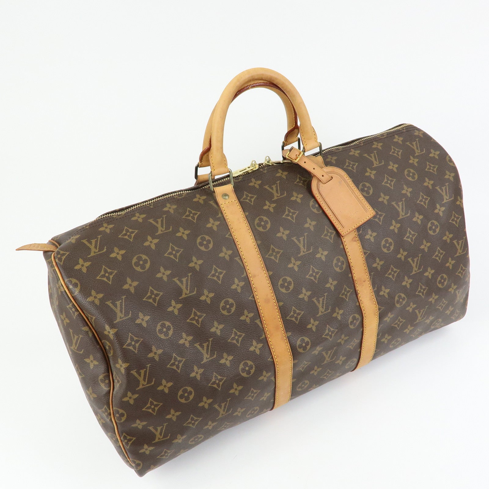 Louis Vuitton Keep All 55 Boston Bag Hand Bag Brown M41414