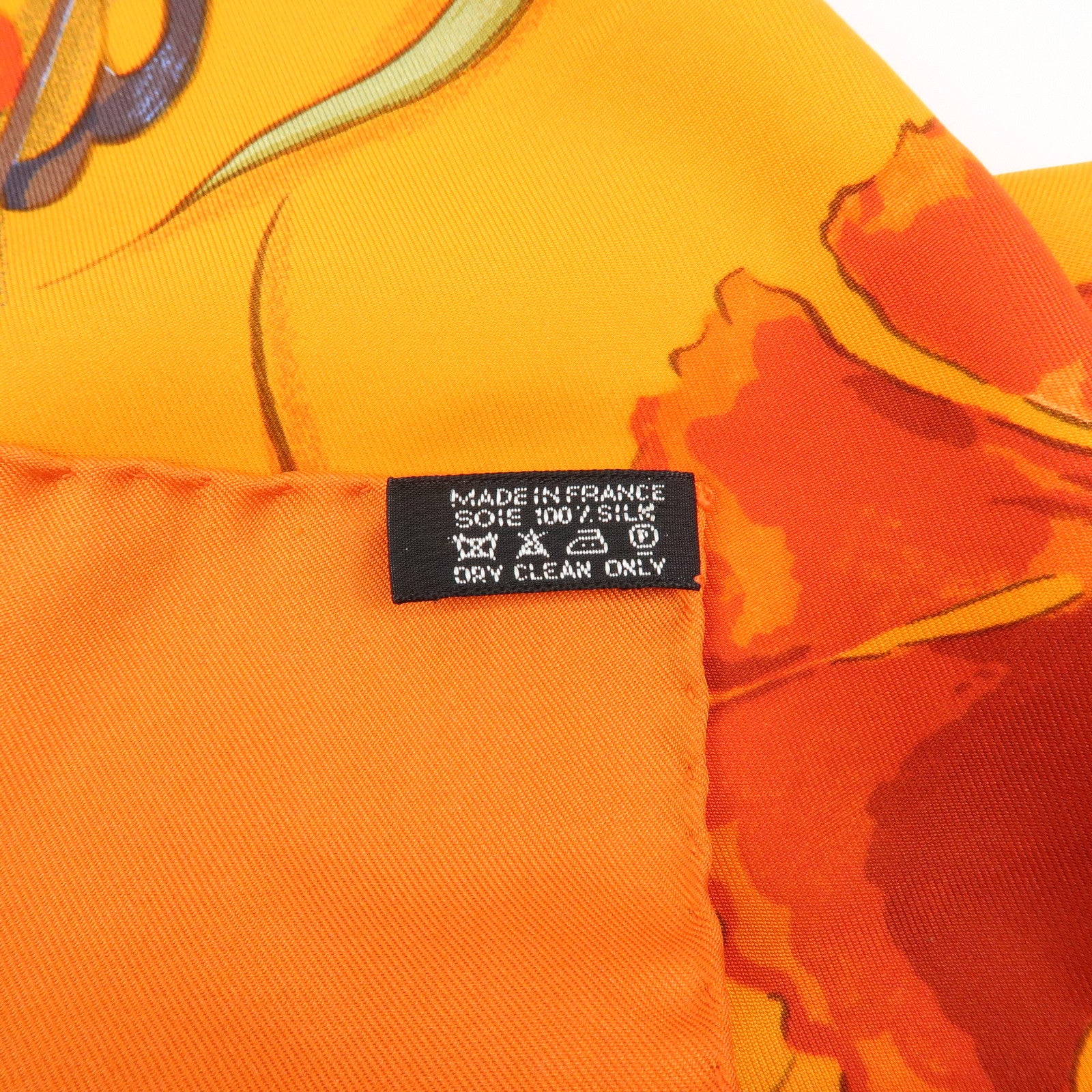 HERMES Carre 90 Silk 100% Scarf Ceramique ottomane Orange
