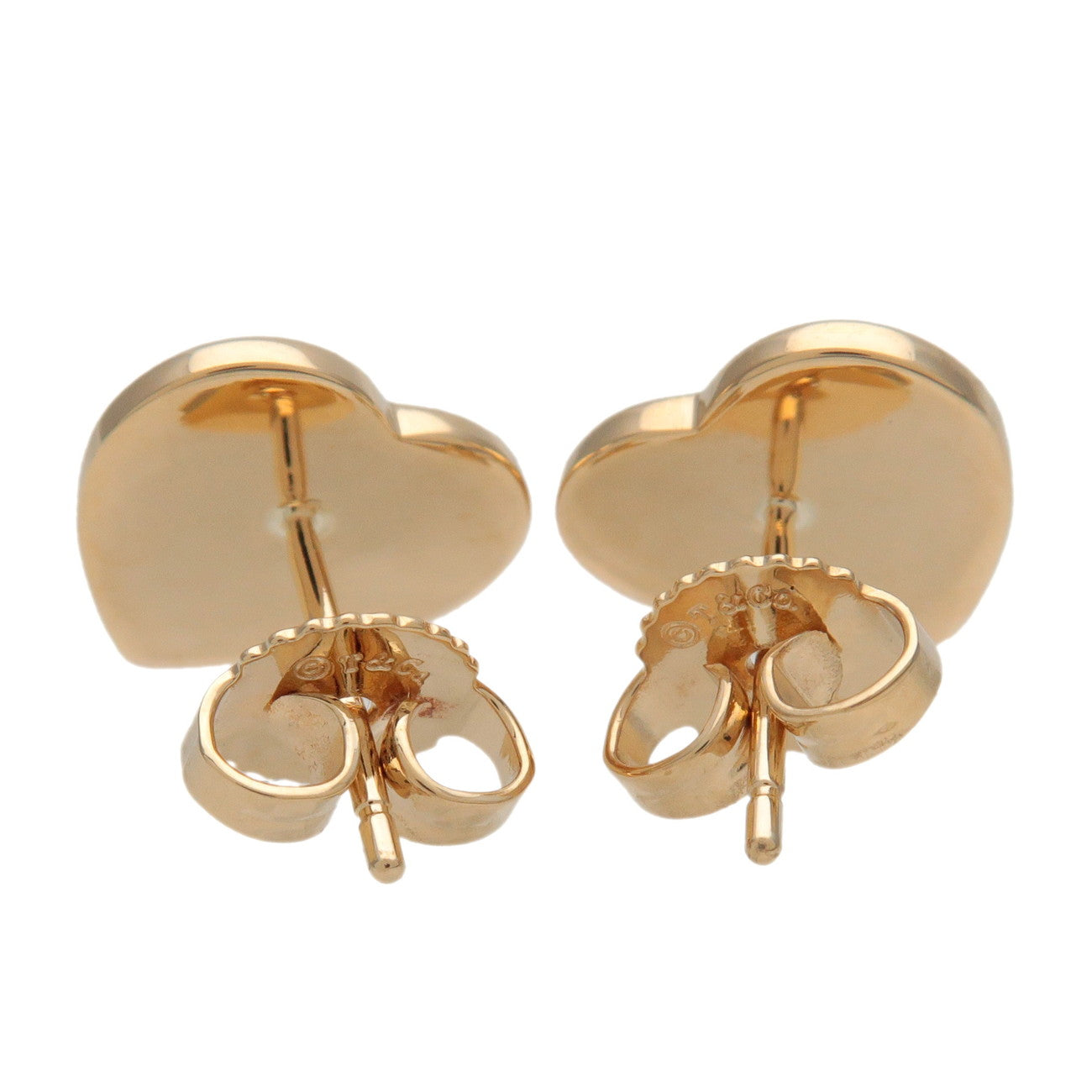 Tiffany & Co Notes Heart Earrings K18 750YG Yellow Gold