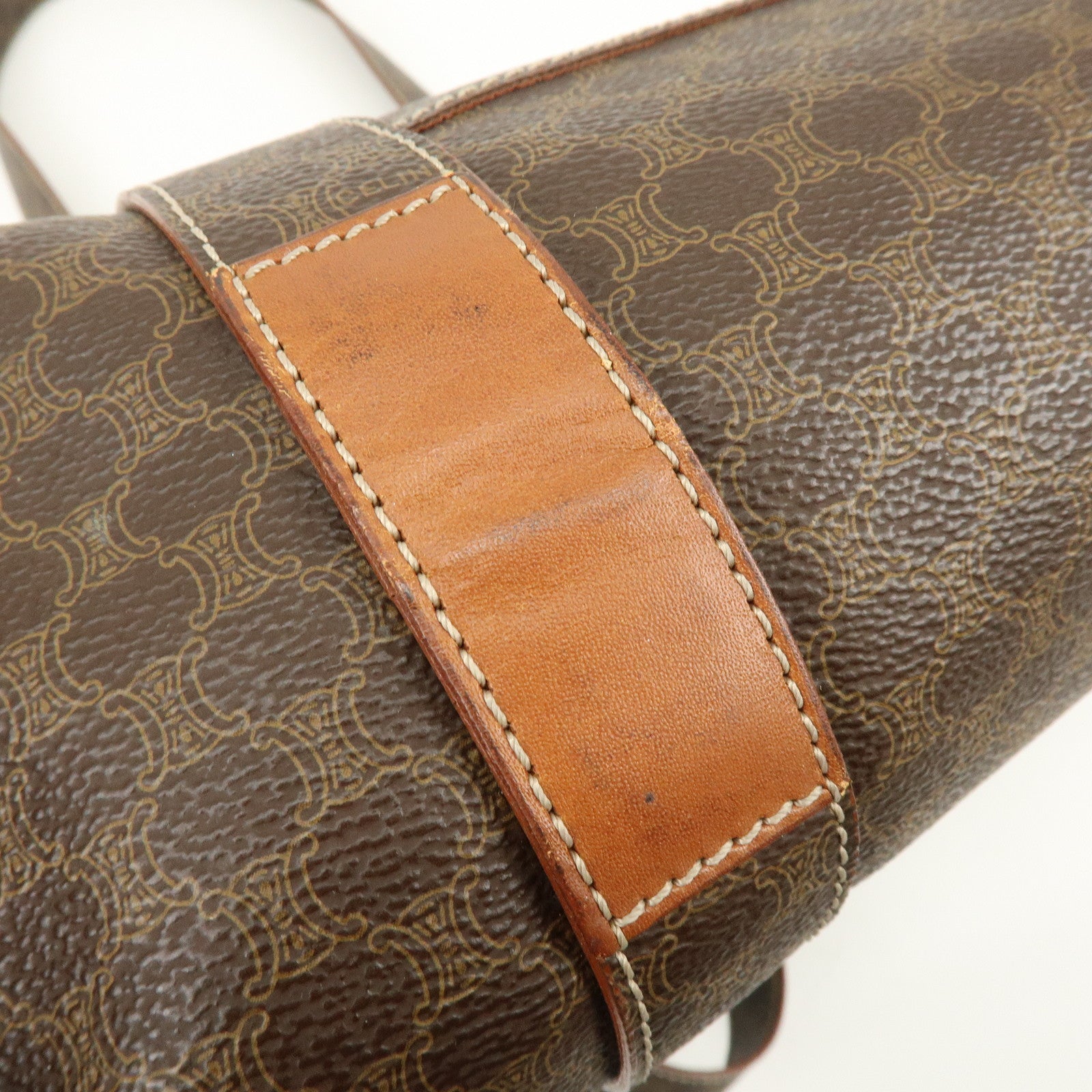 CELINE Macadam PVC Leather Tote Bag Shoulder Bag Brown