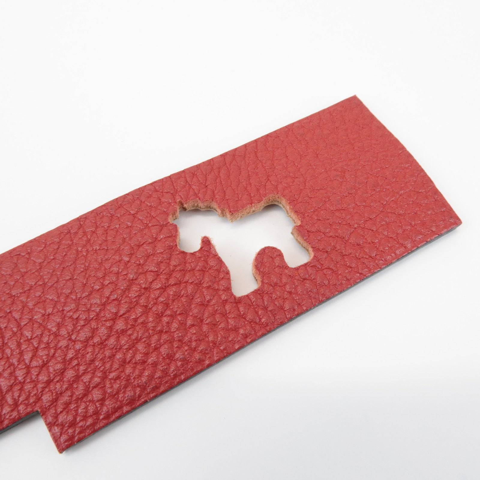 HERMES Veau Epsom Togo Leather Petit H Horse Baggage Tag Bordeaux