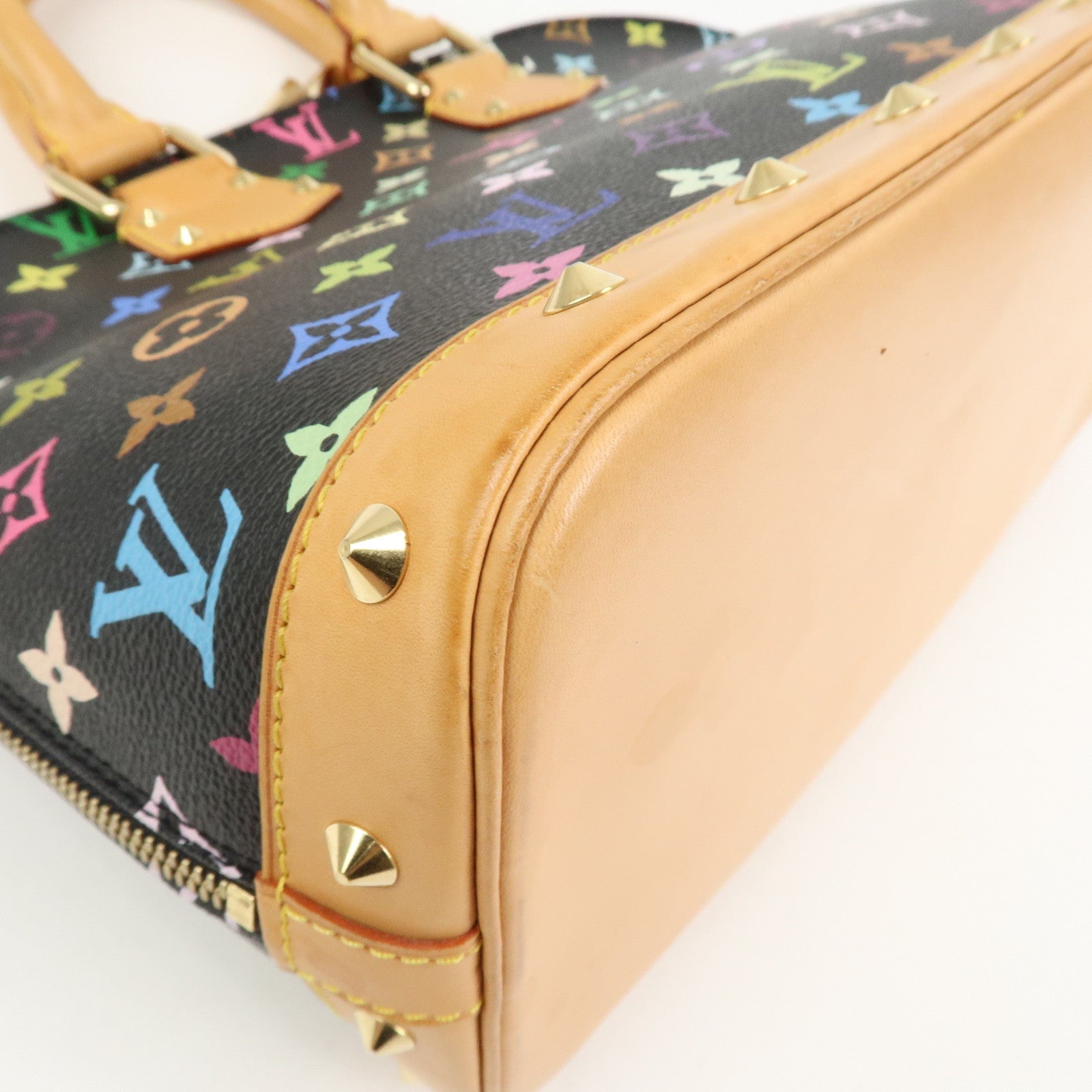 Louis Vuitton Monogram Multicolor Alma Hand Bag Noir M92646