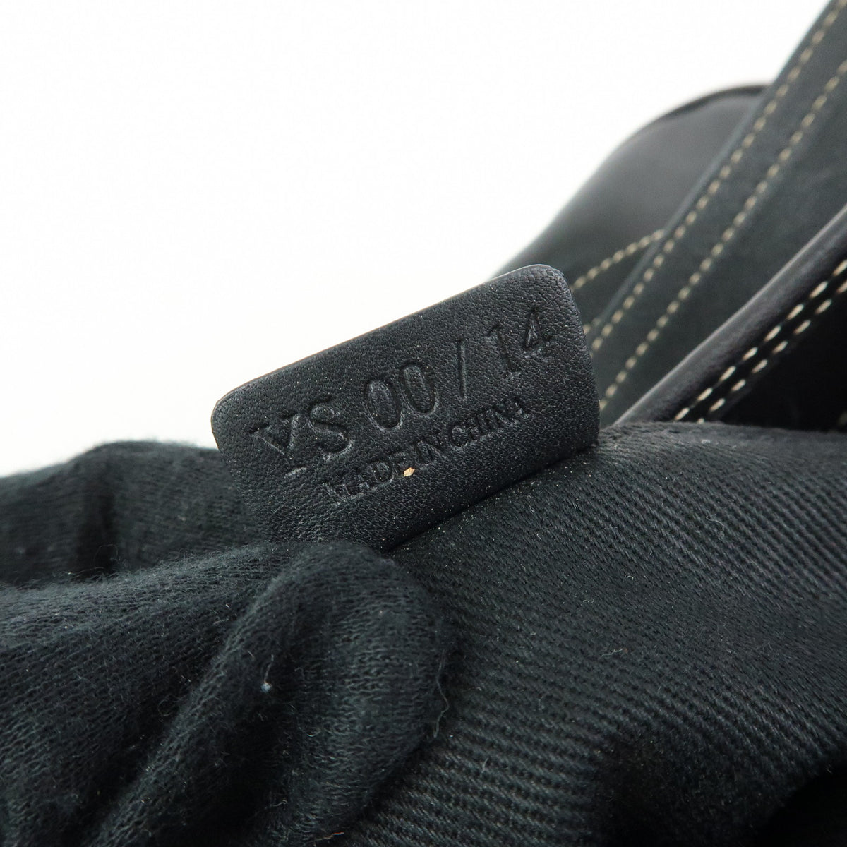 CELINE Macadam Canvas Leather Shoulder Bag Hand Bag Black