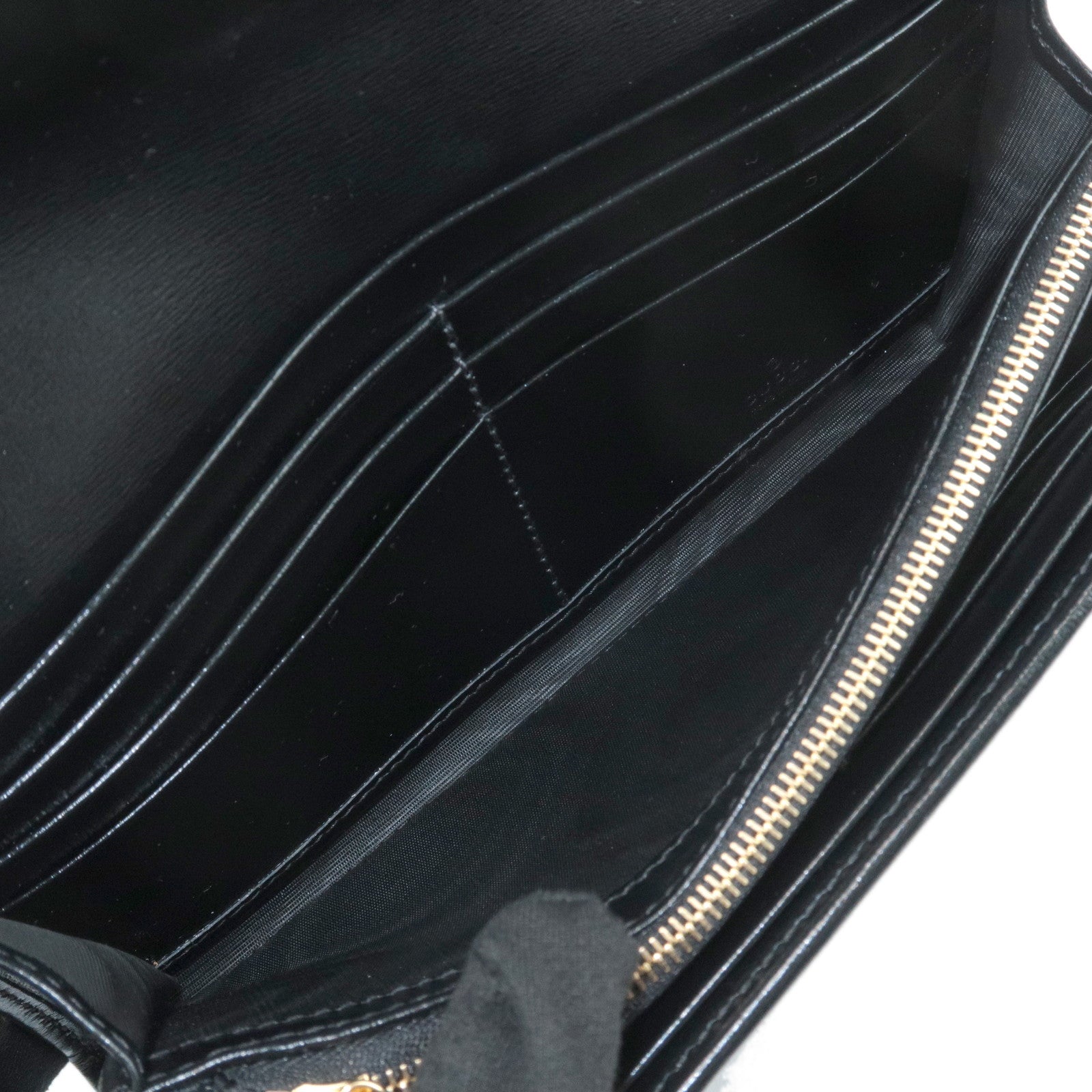 GUCCI Jackie 1961 Leather Chain Wallet WOC Black 652681.0416 Used