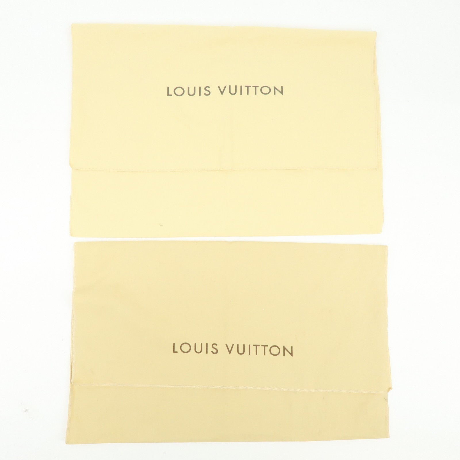 Louis Vuitton Set of 10 Dust Bag Storage Bag Flap Style Beige