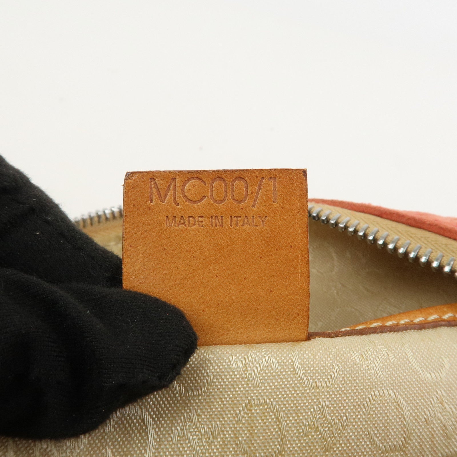 CELINE C Macadam Suede Shoulder Bag Hand Bag Red