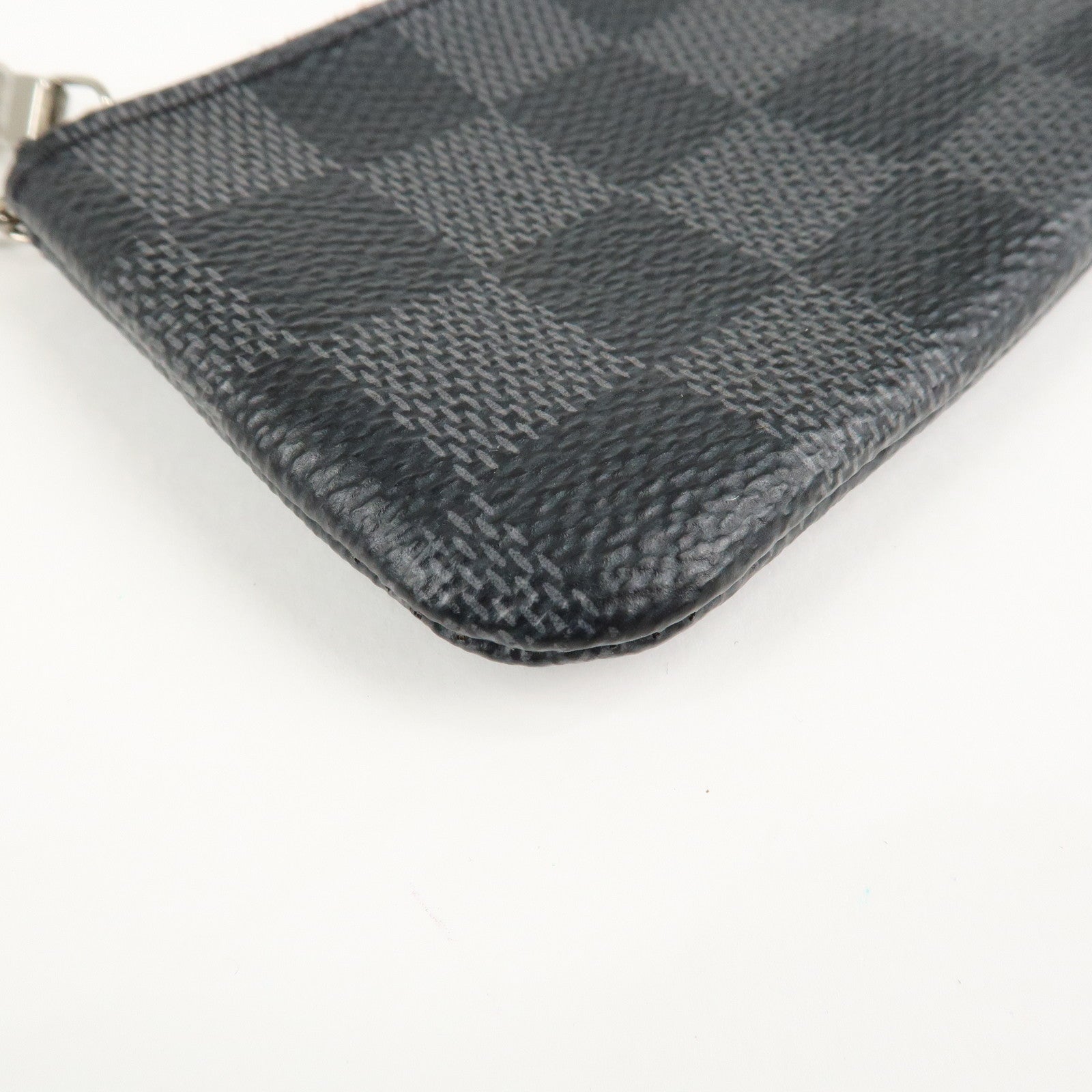 Louis Vuitton Damier Graphite Pochette Cles Coin Case Black N60155 Used