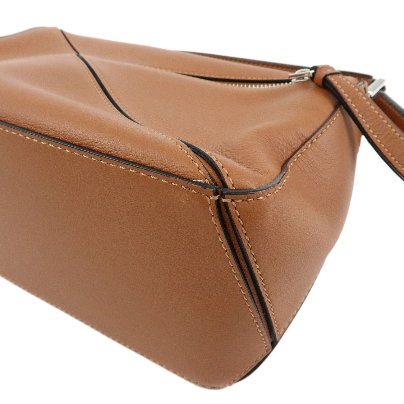 LOEWE Anagram Calf Leather Puzzle Bag Small 2Way Shoulder Bag Tan