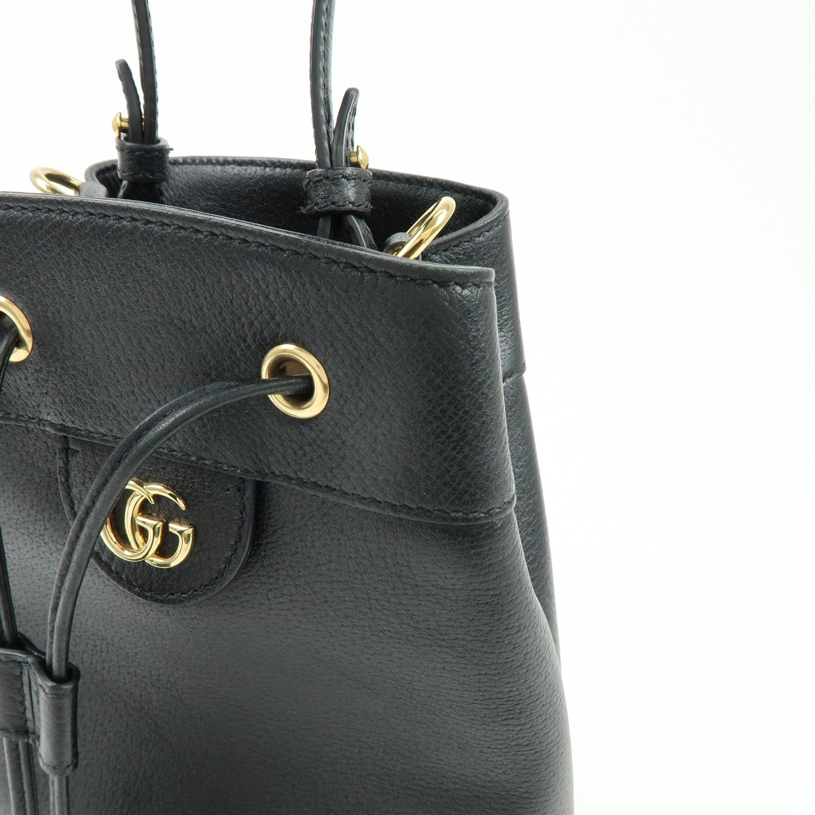 GUCCI Ophidia Sherry GG Marmont 2way Bucket Bag Small Black 610846