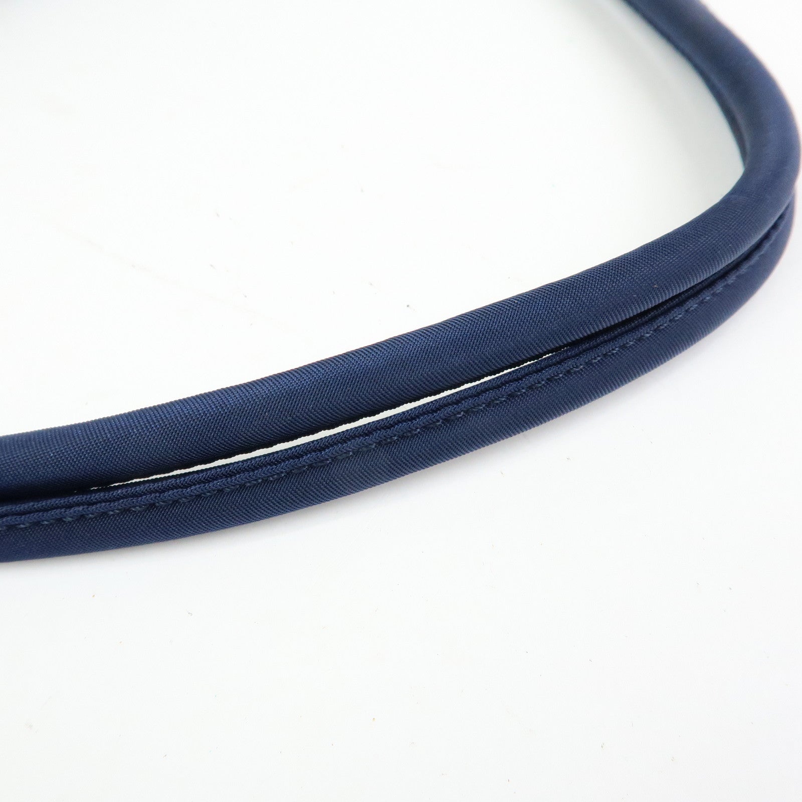 PRADA Triangle Logo Nylon Shoulder Bag Hand Bag Navy B6242