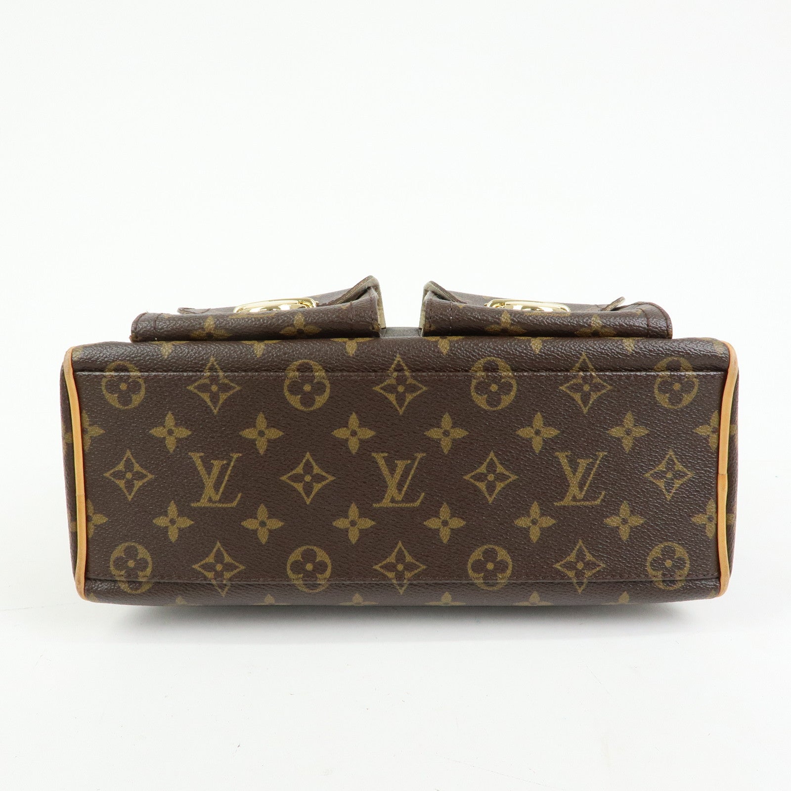 Louis Vuitton Monogram Manhattan PM Hand Bag Brown M40026