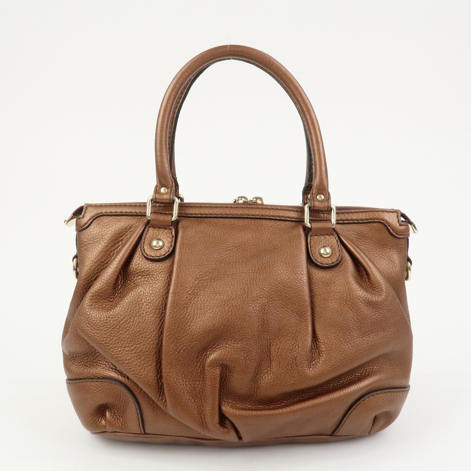 GUCCI Interlocking G Leather 2Way Bag Shoulder Bag Hand Bag 247902