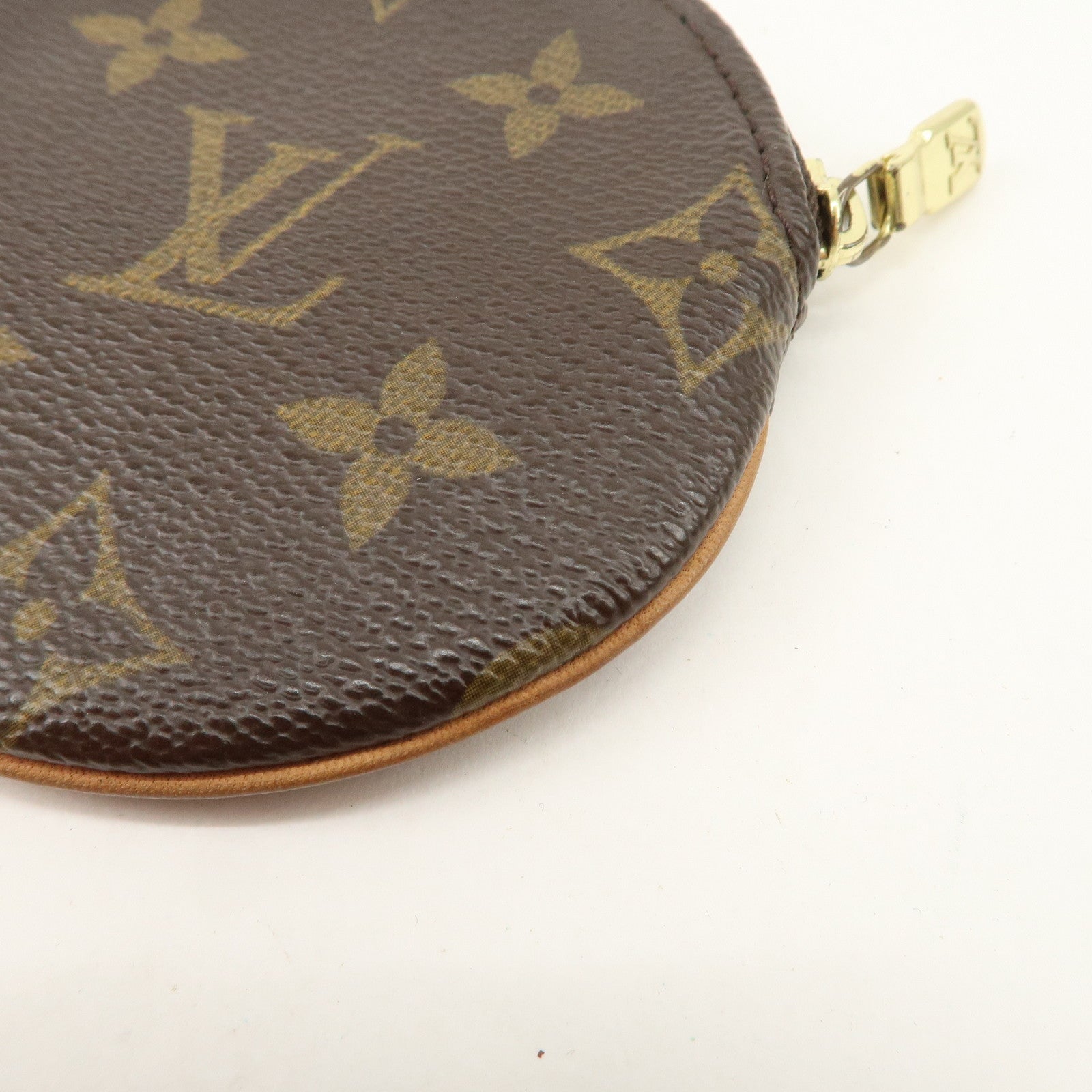 Louis Vuitton Monogram Porte Monnaie Rond Coin Case M61926 Used