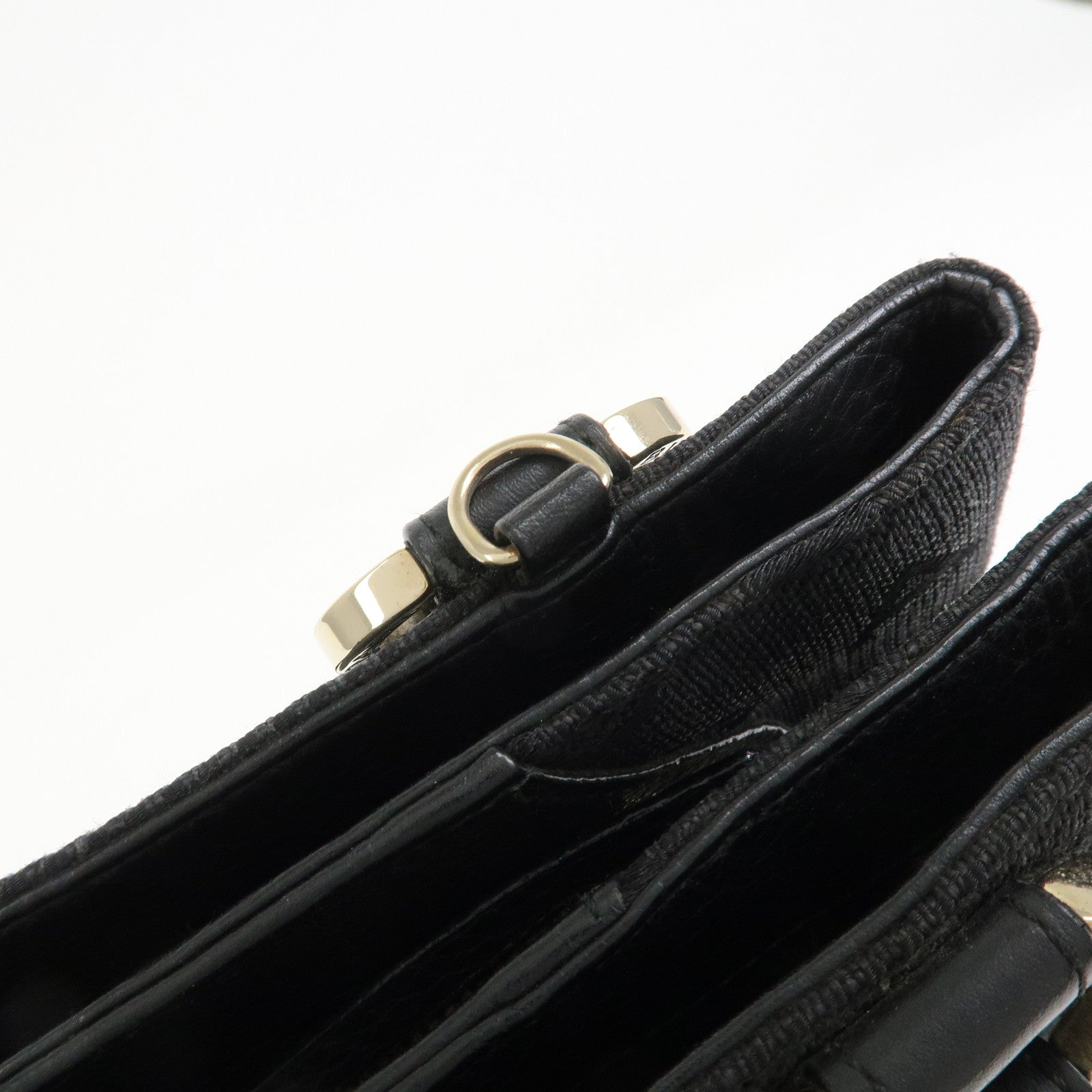 BVLGARI Logo Mania Canvas Leather 2Way Bag Shoulder Bag Black