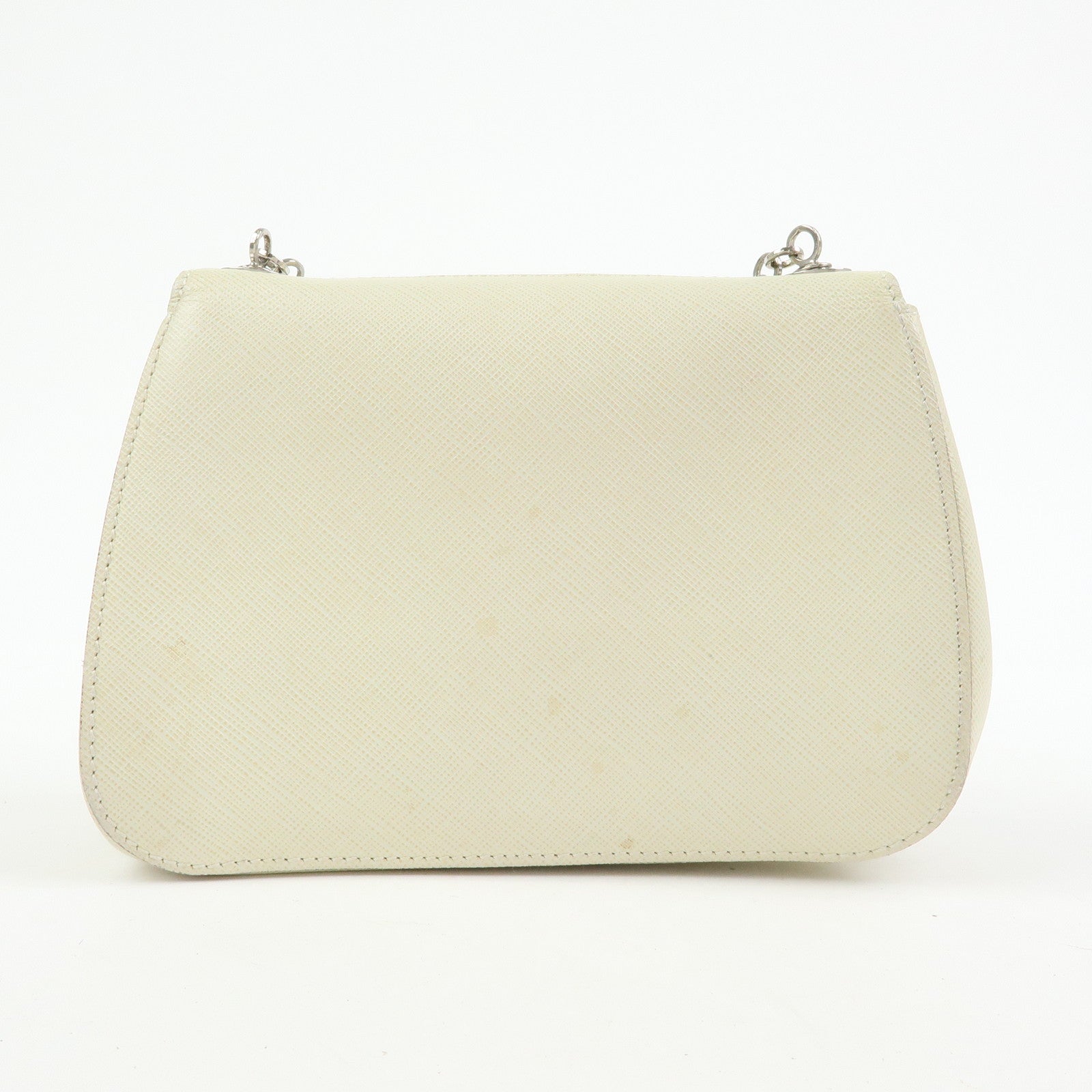Ferragamo Gancini Leather Chain Shoulder Bag Crossbody Bag Ivory
